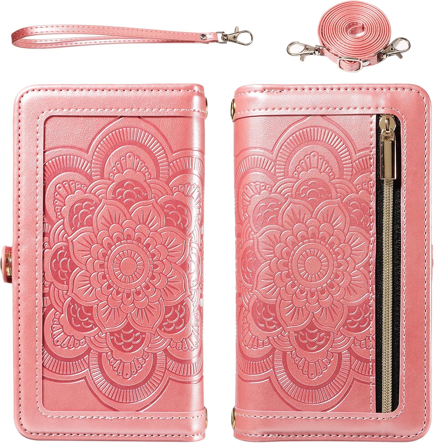 Thumbnail 4 de Asuwish Wallet Case for Samsung Galaxy S21 Plus 5G — Detachable Crossbody & Screen Protector