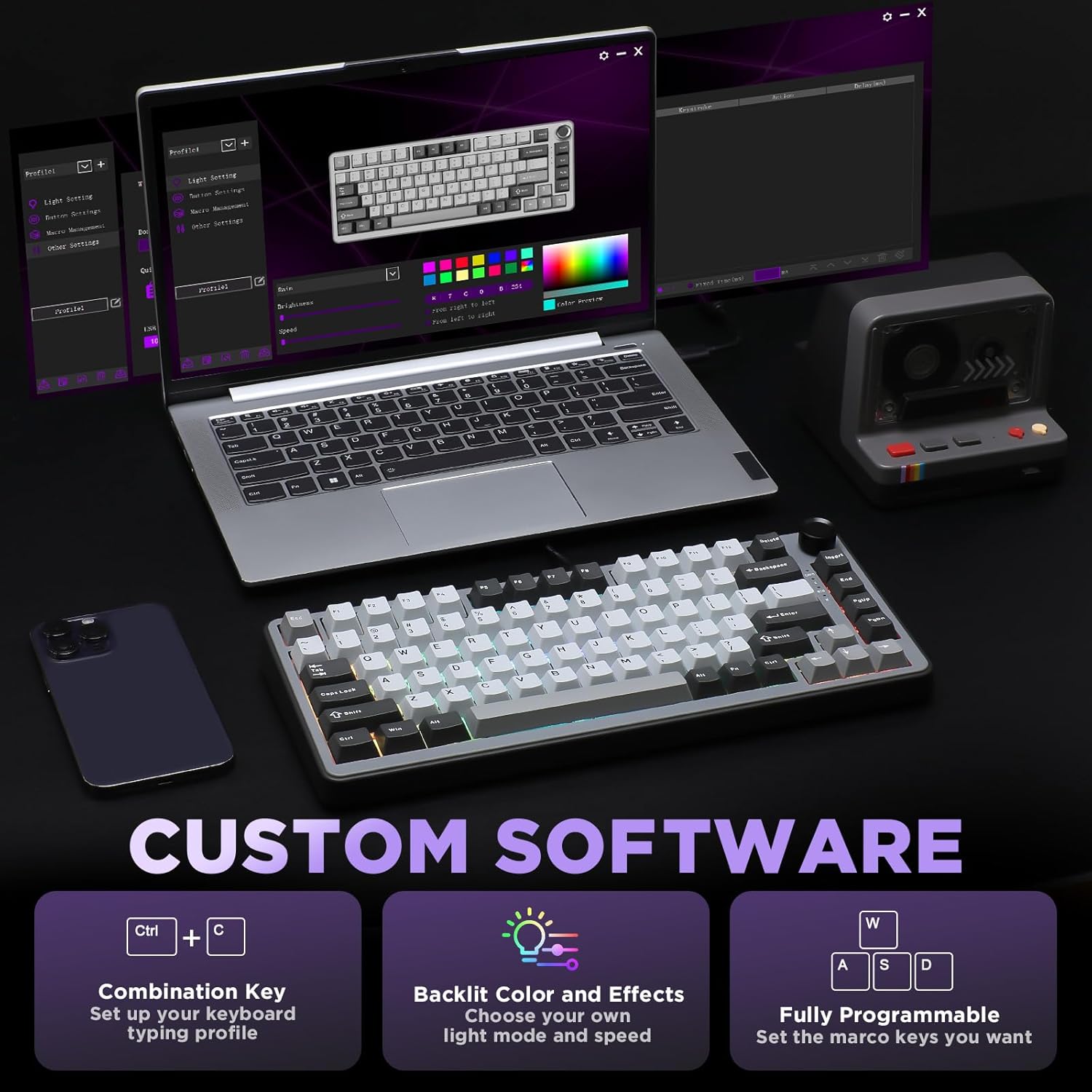 Detalle 2 de YUNZII B75 75% Mechanical Keyboard