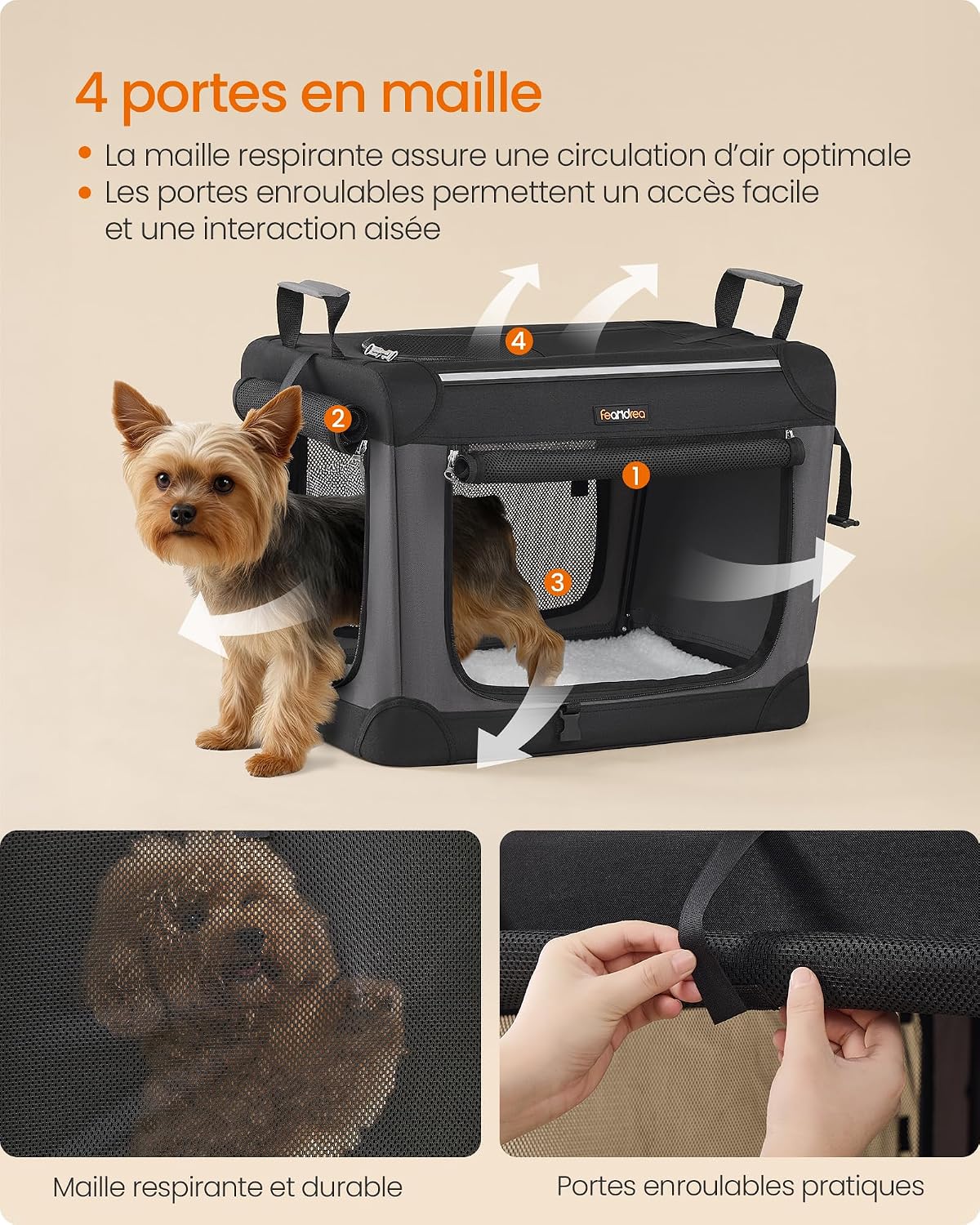 Thumbnail 3 de Feandrea Sac de Transport Chien 76,2 cm