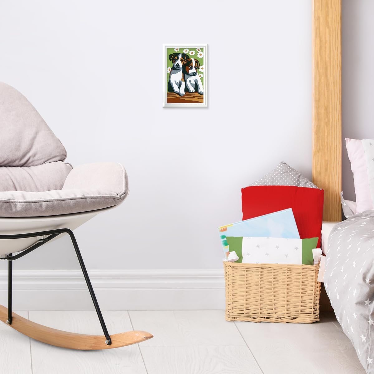 Detalle de Ravensburger CreArt Kids 8x12 cm - Numéro d'art Deux Petits Chiots - Kit de Peinture par numéros