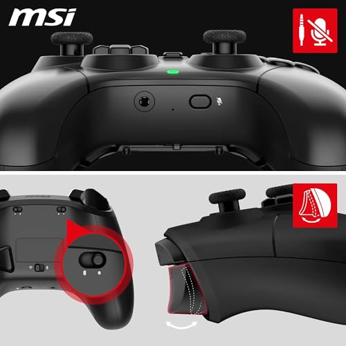 Detalle de MSI FORCE GC300 Wireless PC Gamepad Controller – Tri-Mode, 600mAh, D-Pad intercambiabili