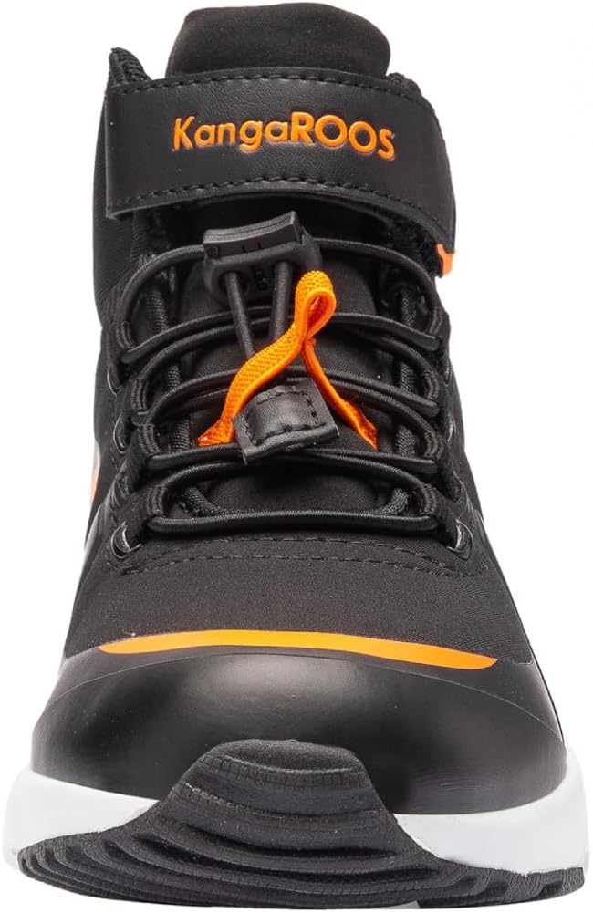 Detalle de KangaROOS Jungen Kx-hydro Sneaker – Jet Black Neon Orange, Größe 35 EU