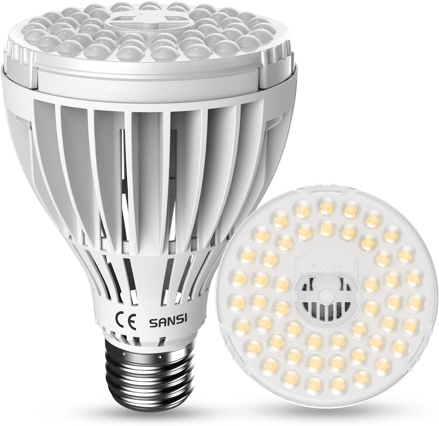 Detalle de SANSI 24W Lampada LED per Piante - Spettro Completo, E27, 4000K, alta PPFD