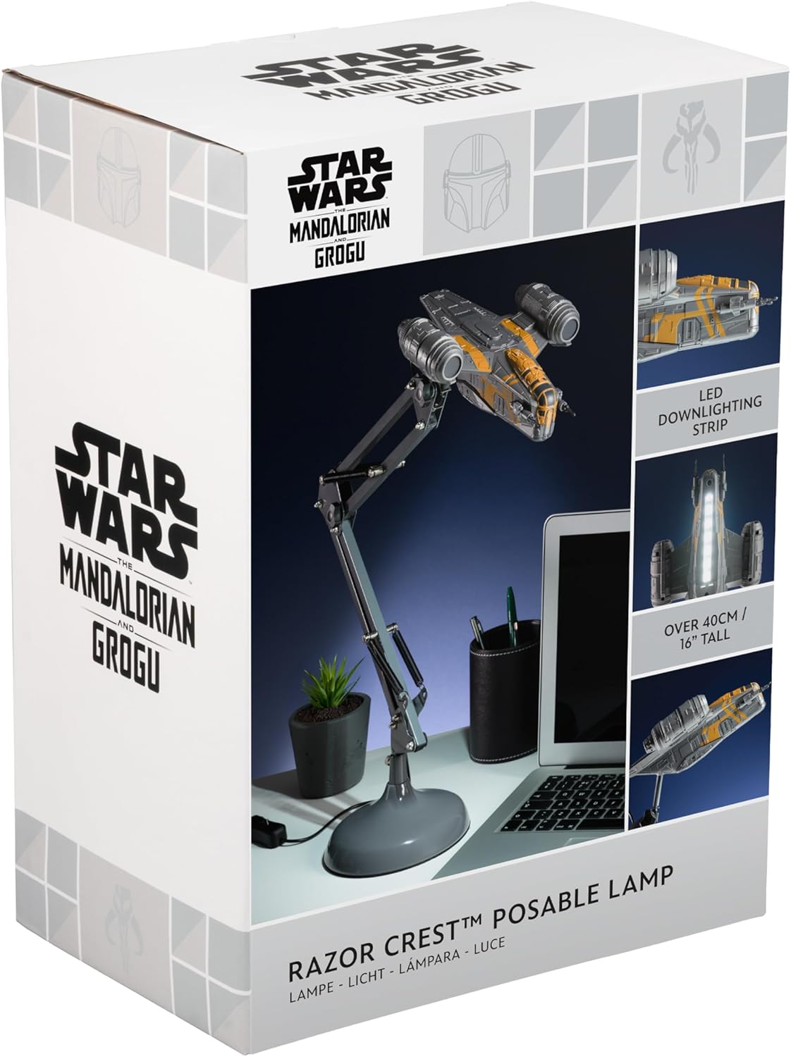 Detalle de Paladone Razor Crest Posable Desk Light | Officially Licensed Star Wars
