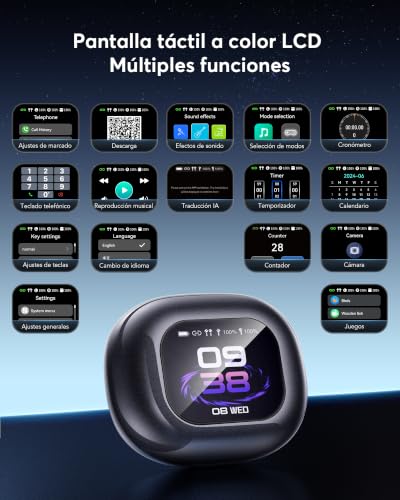 Thumbnail 7 de Xoruezls AI Auriculares Traductor en Tiempo Real con Pantalla LCD (198 idiomas)