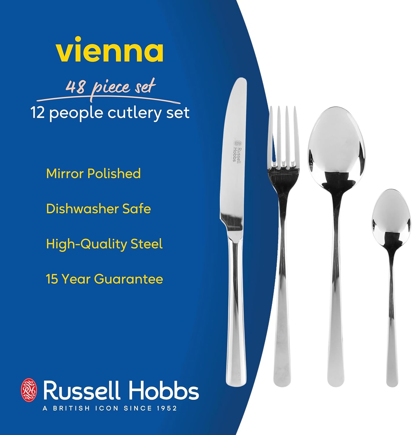 Detalle 2 de Russell Hobbs Vienna 48-piece cutlery set 🍽