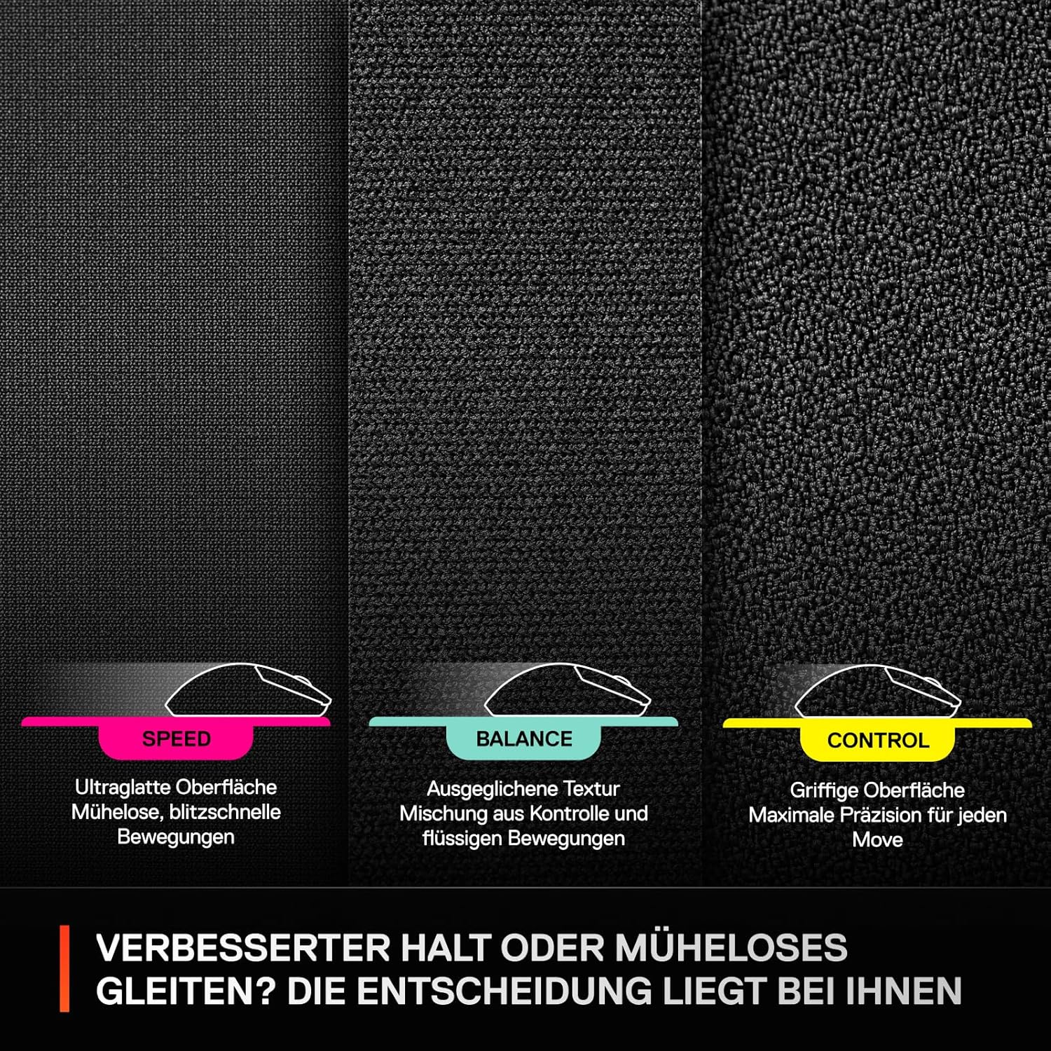 Thumbnail 5 de SteelSeries QcK L Performance Balance Gaming-Mauspad (490 x 420 mm) für gleichmäßiges Gleiten