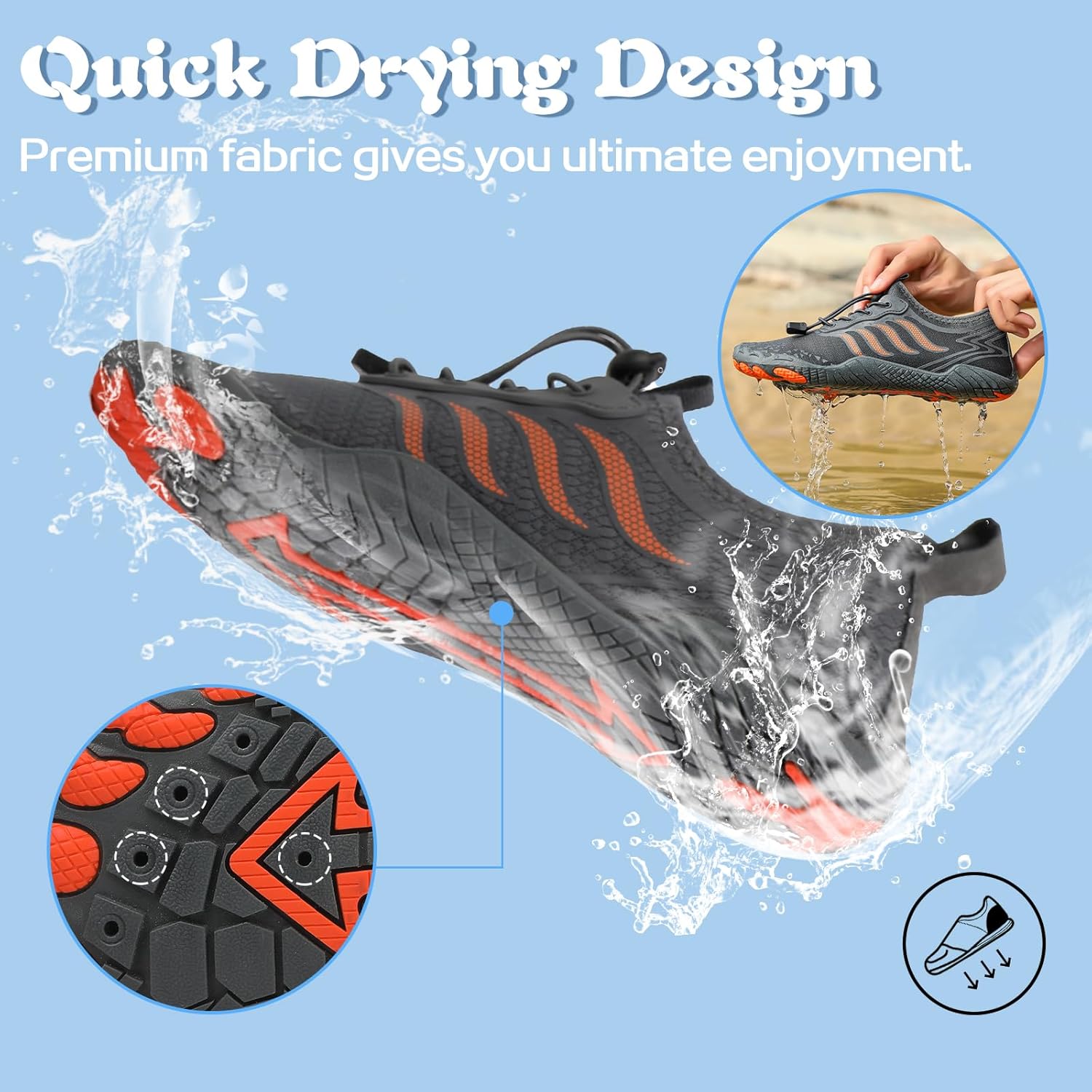 Thumbnail 3 de Hanani Badeschuhe Wasserschuhe – Barfußschuhe für Herren & Damen, Aquaschuhe für Strand, Schwimmen, Surfen