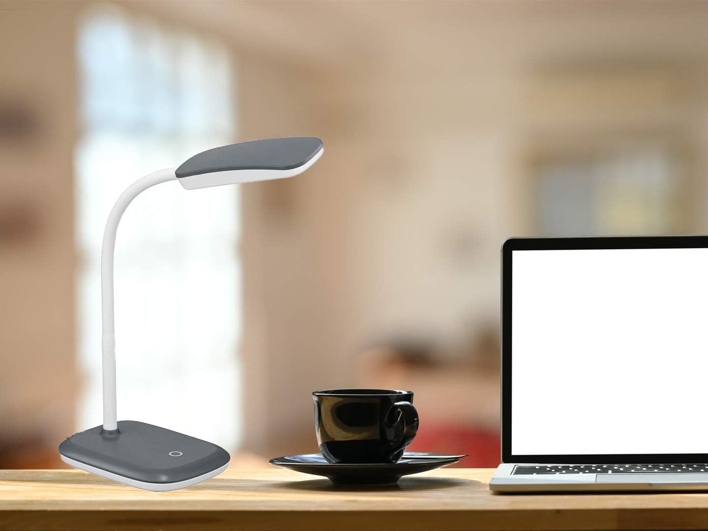 Detalle 2 de Reality Leuchten Boa R52431187 – lampa biurkowa LED z dotykowym ściemniaczem