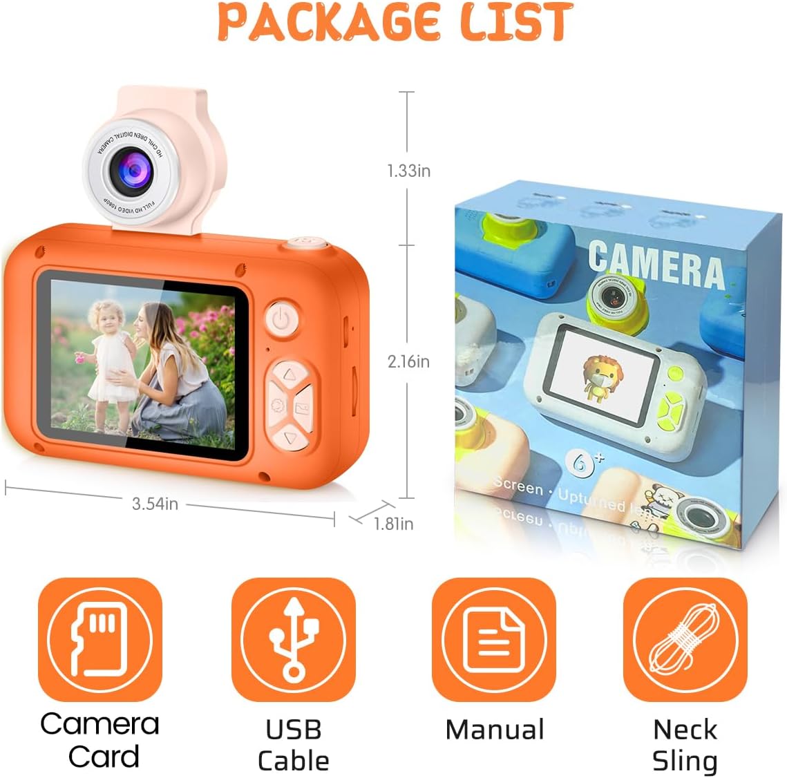 Thumbnail 6 de ARNSSIEN X101 : appareil photo enfant avec écran IPS 2,4" et objectif pivotant 180°