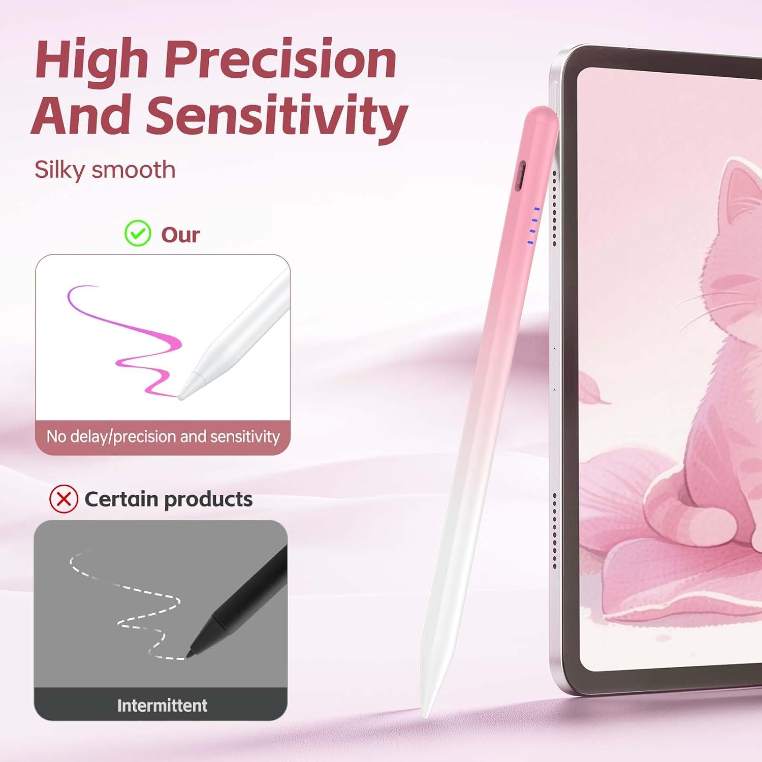 Detalle de Kenkor Tablet Pen for Samsung Galaxy A9/A9+ with 4 POM Tips – Magnetic Stylus for Android Tablets and More