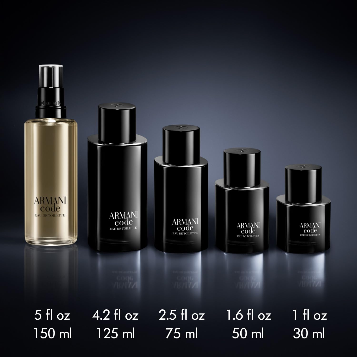 Detalle de Armani Beauty BP47373276 Code Eau de Toilette, Refillable Woody Amber Cologne