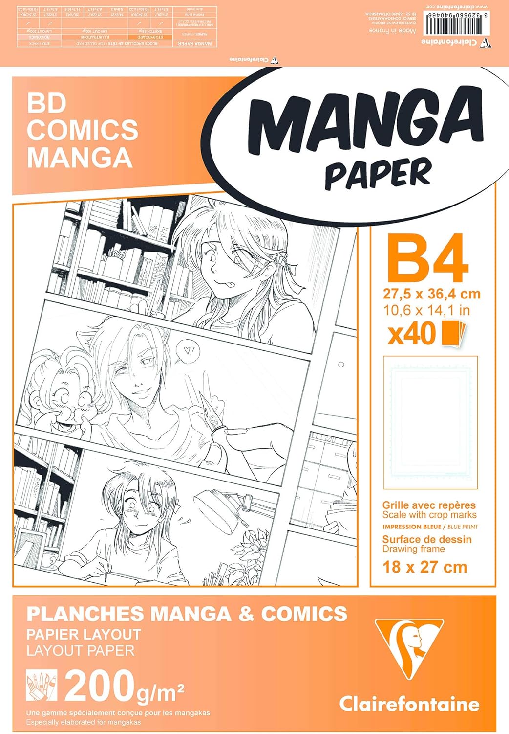Thumbnail 6 de Clairefontaine 94045C Astuccio Manga 40 Fogli A4