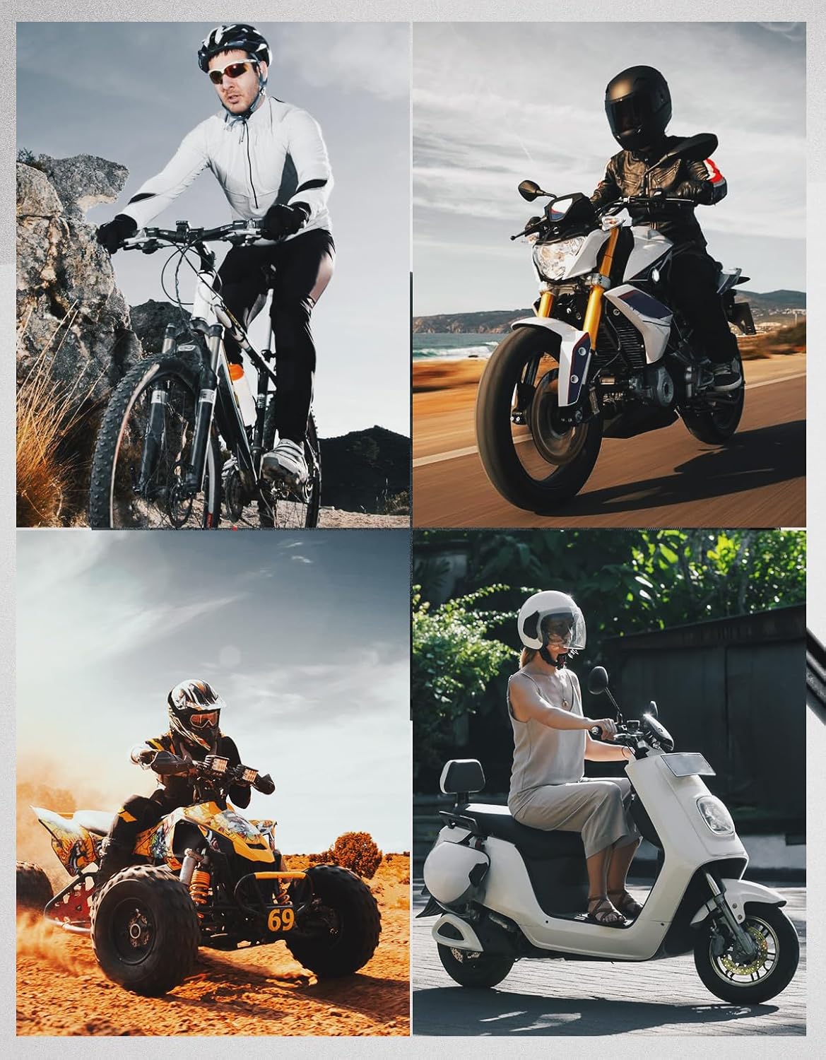 Detalle 2 de KEMIMOTO Motorrad Spiegel E – Universal, E24-geprüft, mit Halterung