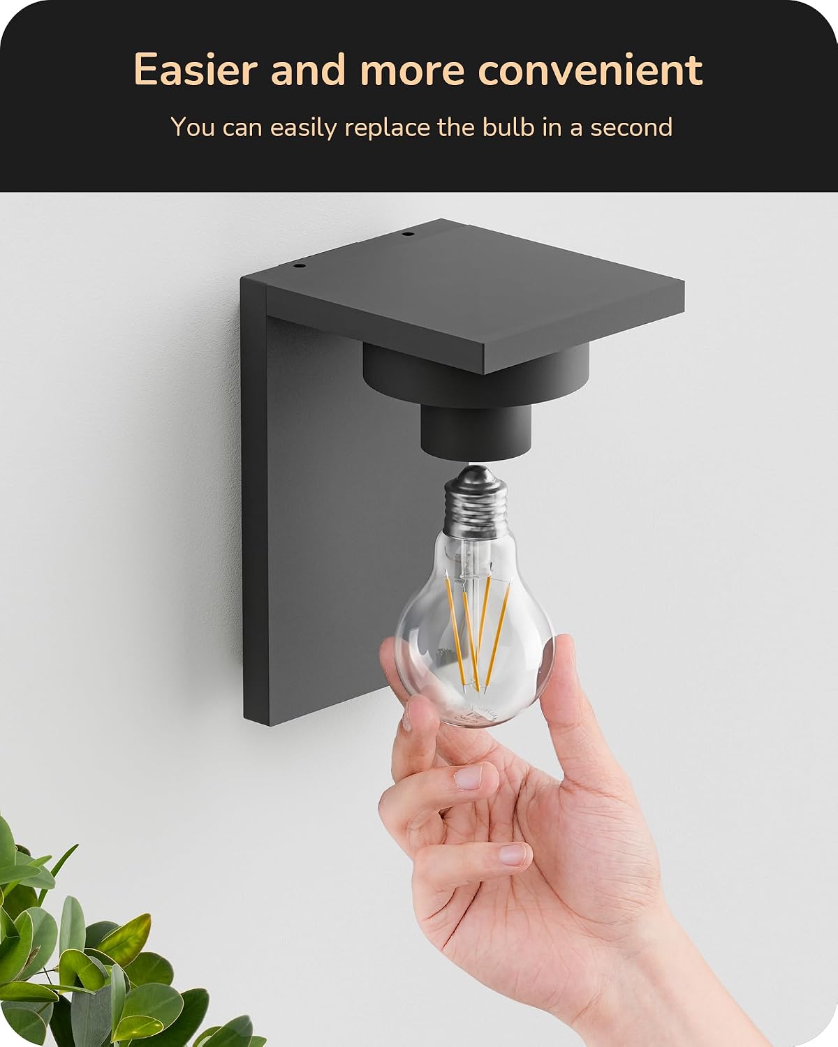 Thumbnail 6 de EDISHINE Vintage Outdoor Wall Lantern Light (IP44) with E27 Socket in Anthracite