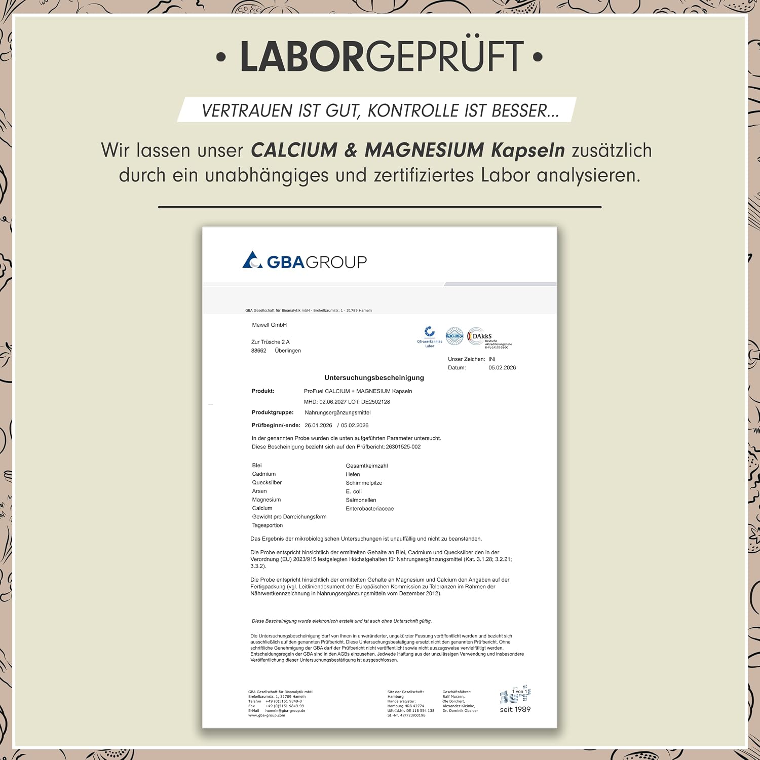 Thumbnail 4 de Calcium & Magnesium 180 Kapseln hochdosiert — 800 mg Calcium + 400 mg Magnesium 💊