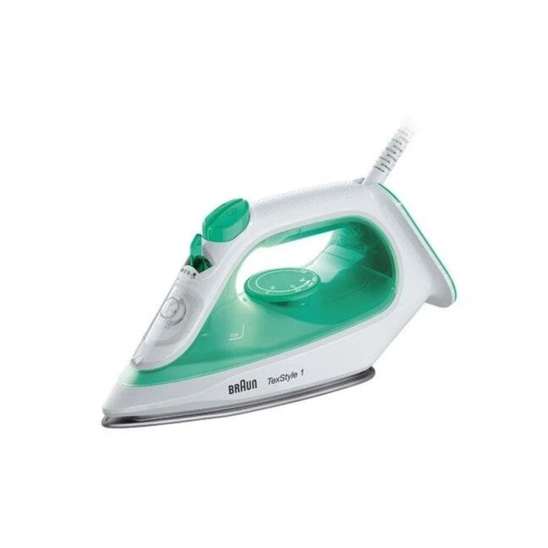 Detalle de Braun TexStyle 1 SI 1040 GR: plancha con vapor potente y suela cerámica
