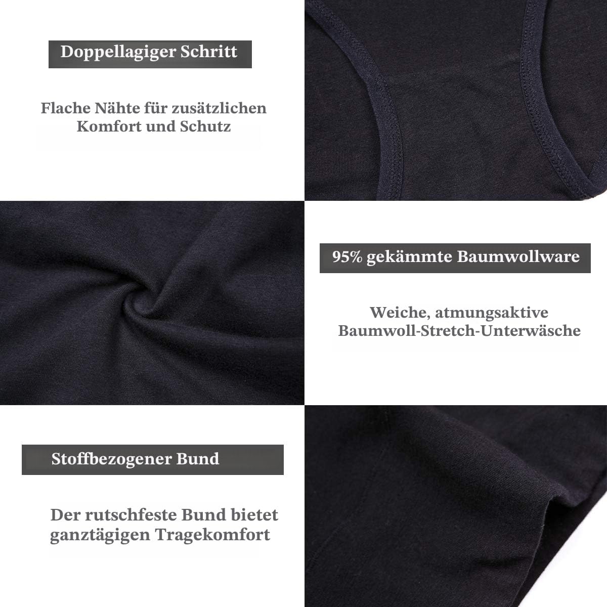 Thumbnail 6 de wirarpa 4er-Pack Damen Slips mit hoher Taille aus Baumwolle (Stay Put High Waist)