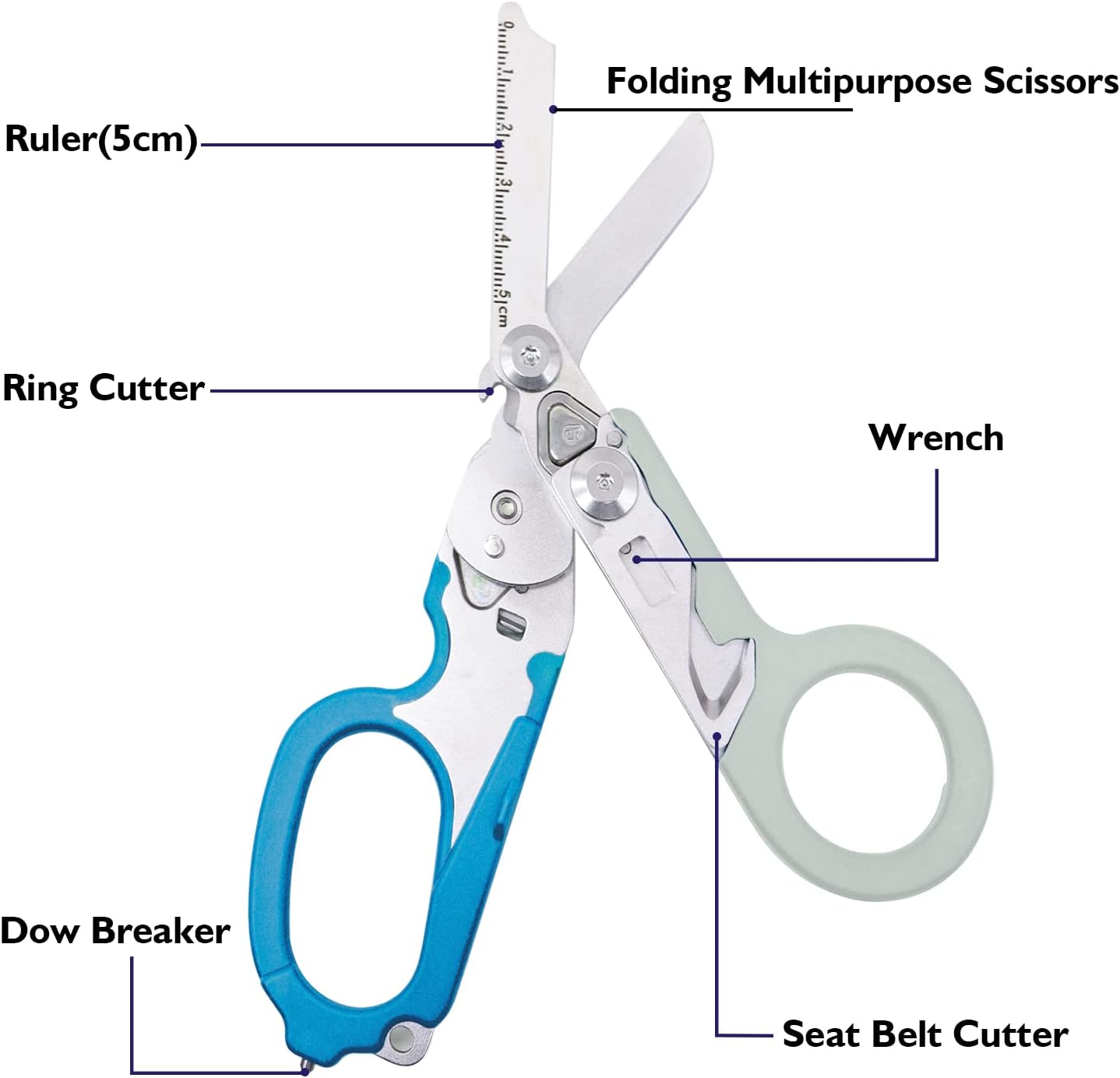 Thumbnail 2 de Elegital emergency response shears, stainless steel
