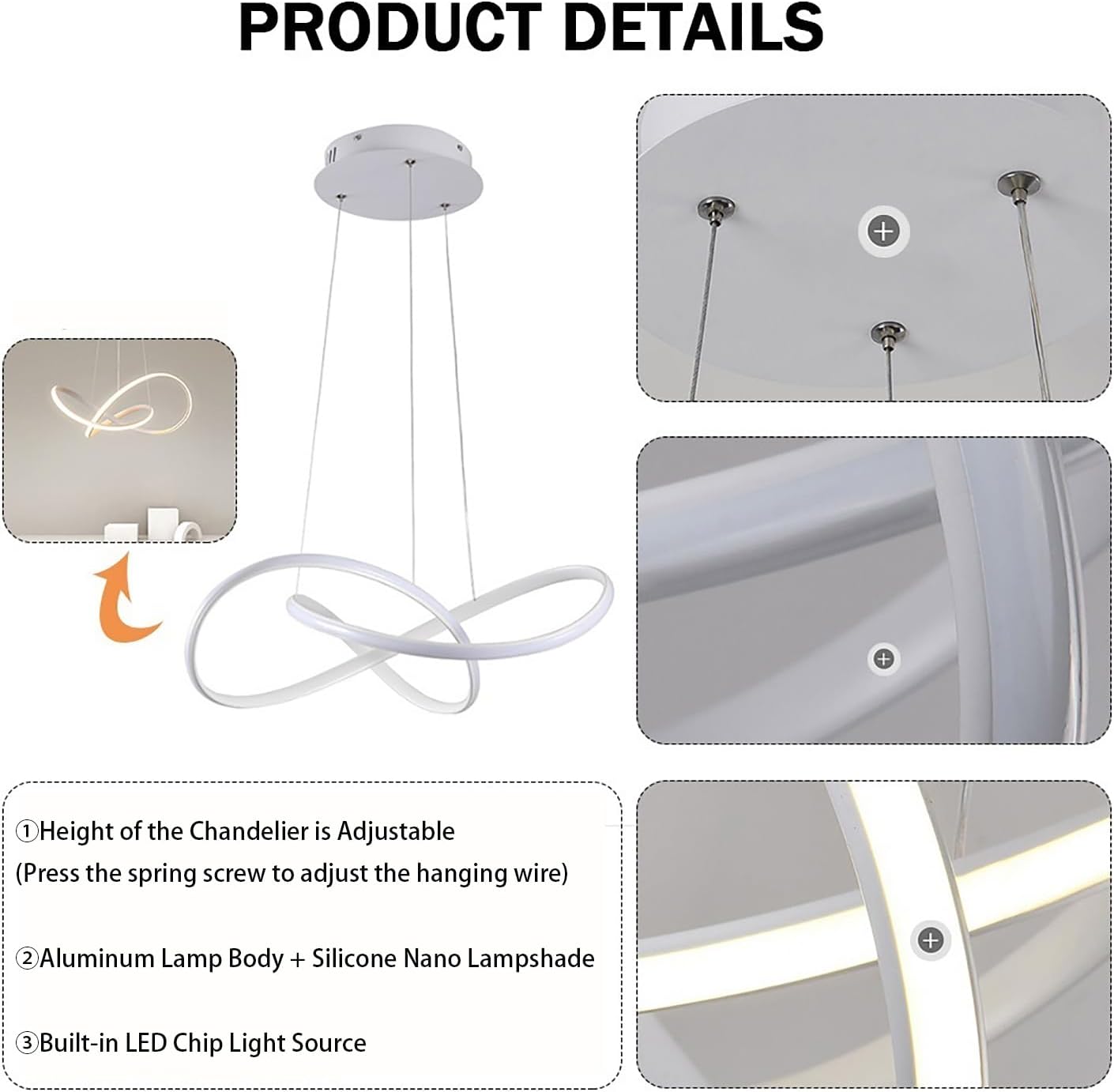 Thumbnail 5 de 30W Lampada a Sospensione LED 50 cm 3000–6000K
