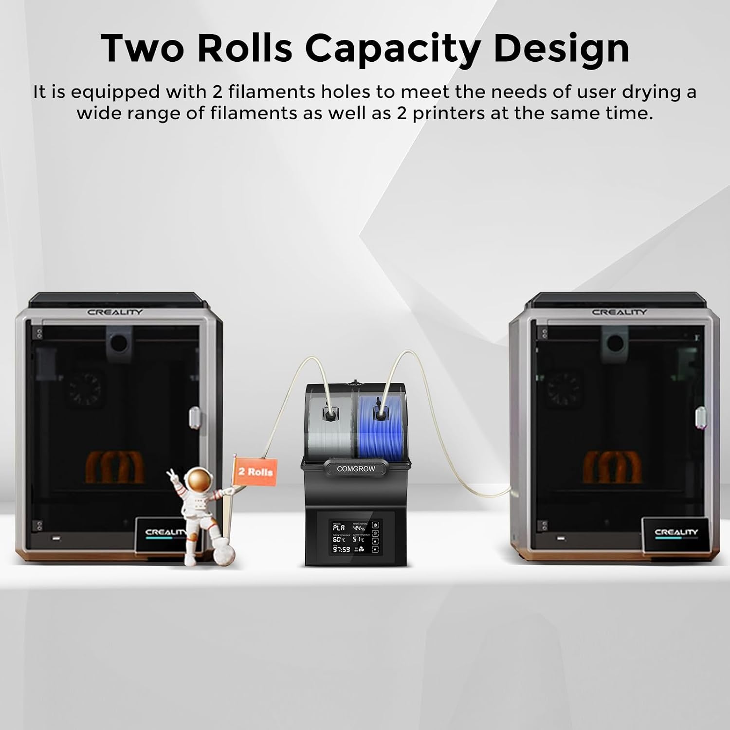 Detalle de Comgrow SH02 Filament Dryer Box for Two Spools, 150W PTC Heater