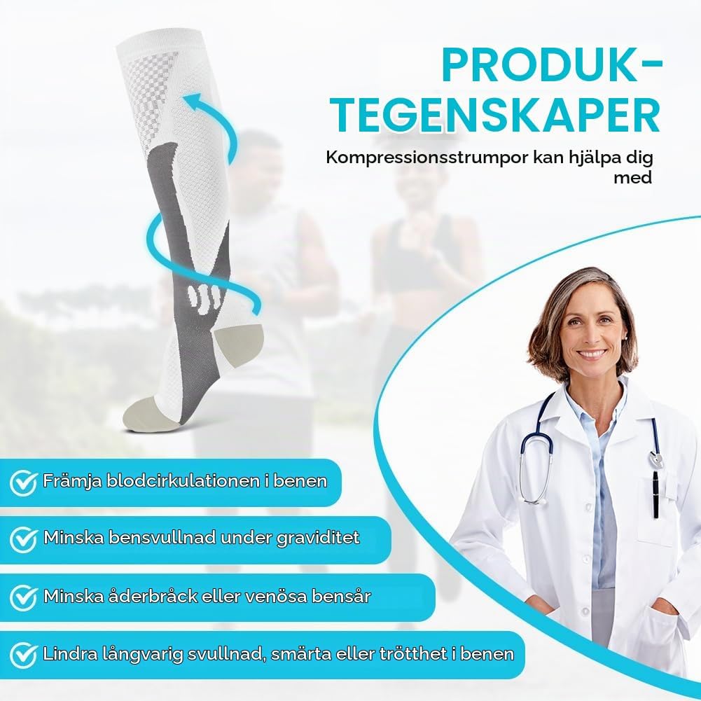 Detalle 2 de ACWOO B0D1G7BFP2 kompressionsstrumpor, 15–21 mmHg, 2 par