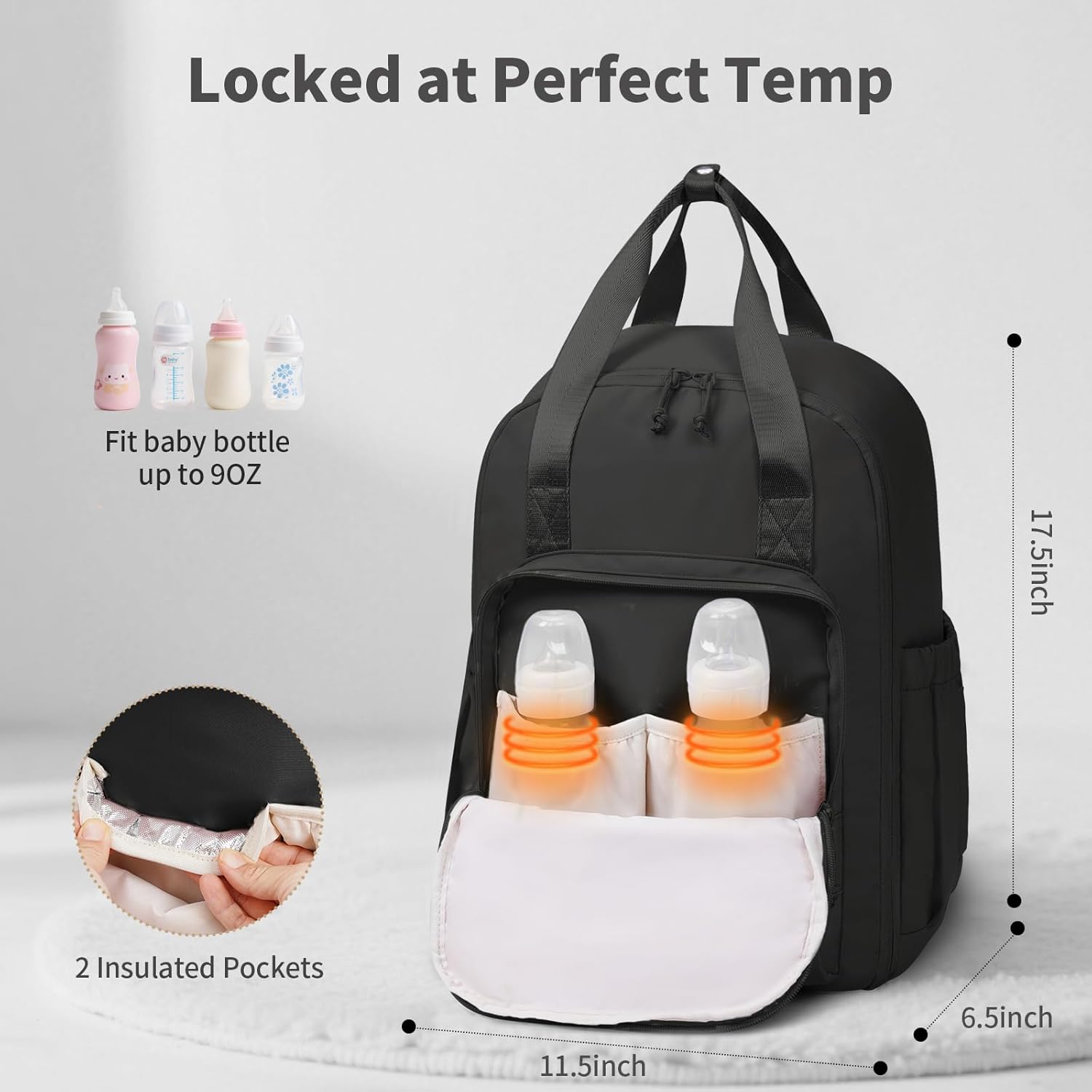 Detalle 2 de CEI-CEI Diaper Bag Backpack Large with Insulated Pockets