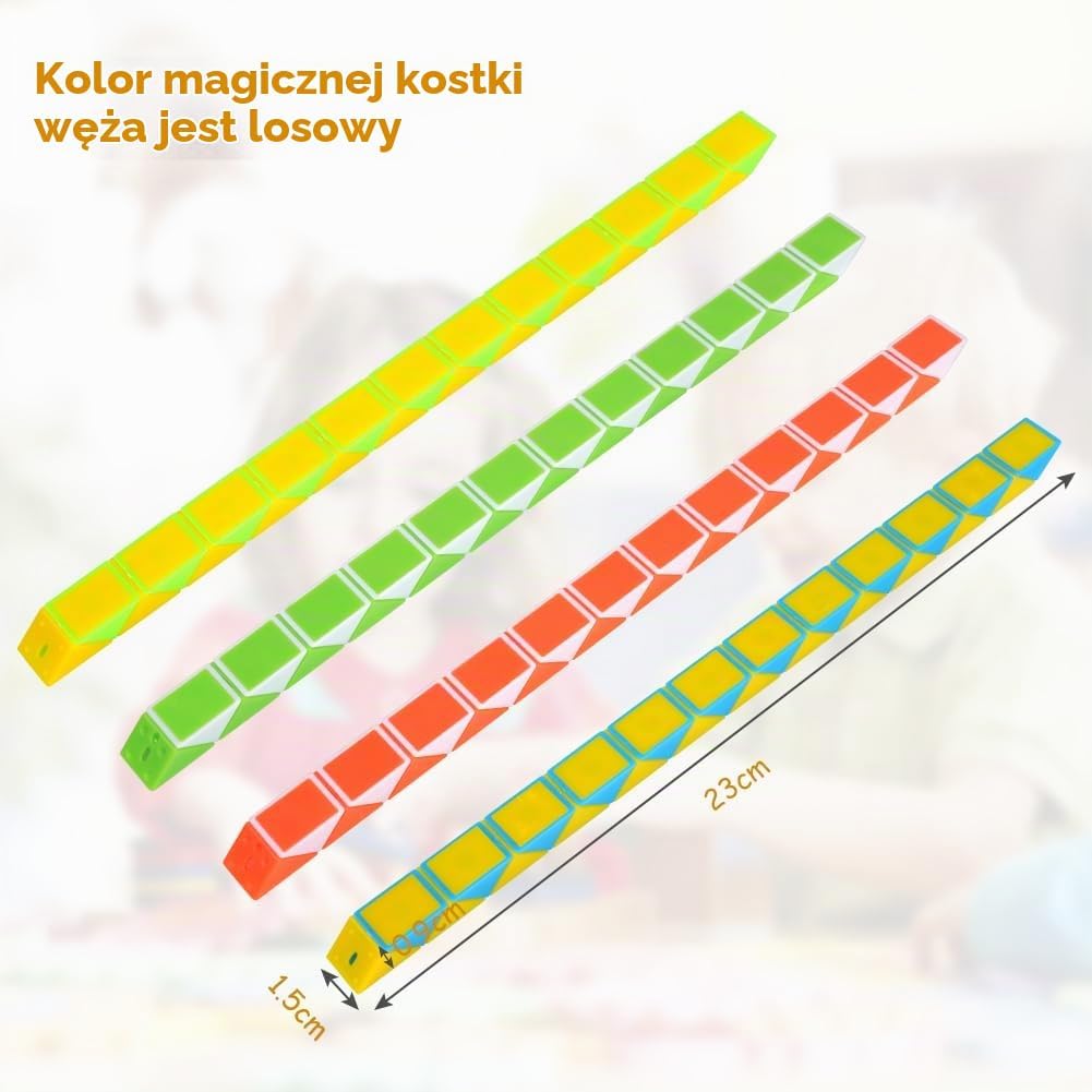 Detalle 2 de Ainiv 3526786 – magiczny wąż-puzzle 3D z 24 ruchomymi segmentami