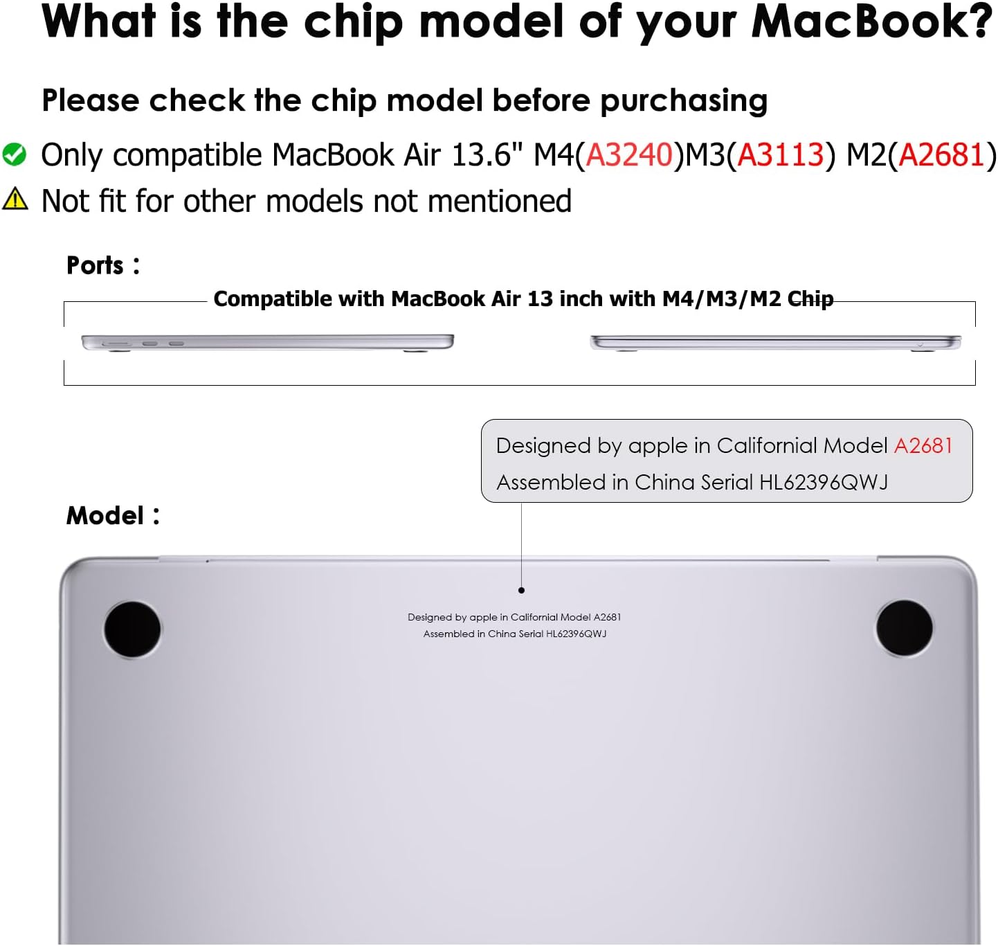 Thumbnail 1 de MacBook Air 13 case A2681 protection