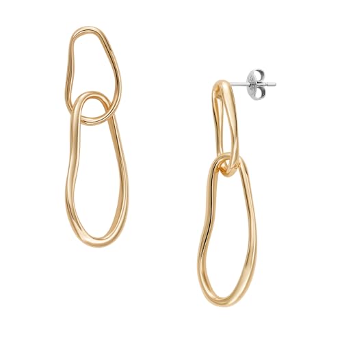 Detalle de Skagen Anja Pebbles SKJ5007710 pendientes colgantes oro sepia 💍