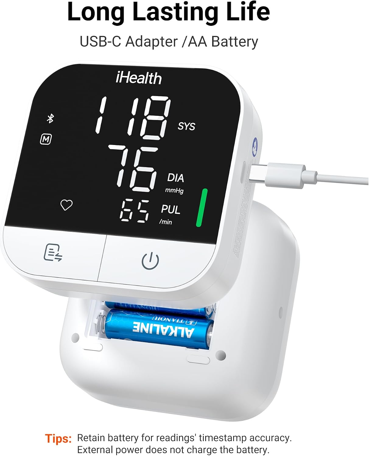 Detalle 2 de iHealth Upper Arm Blood Pressure Monitor, 8.7–16.5-Inch Cuff
