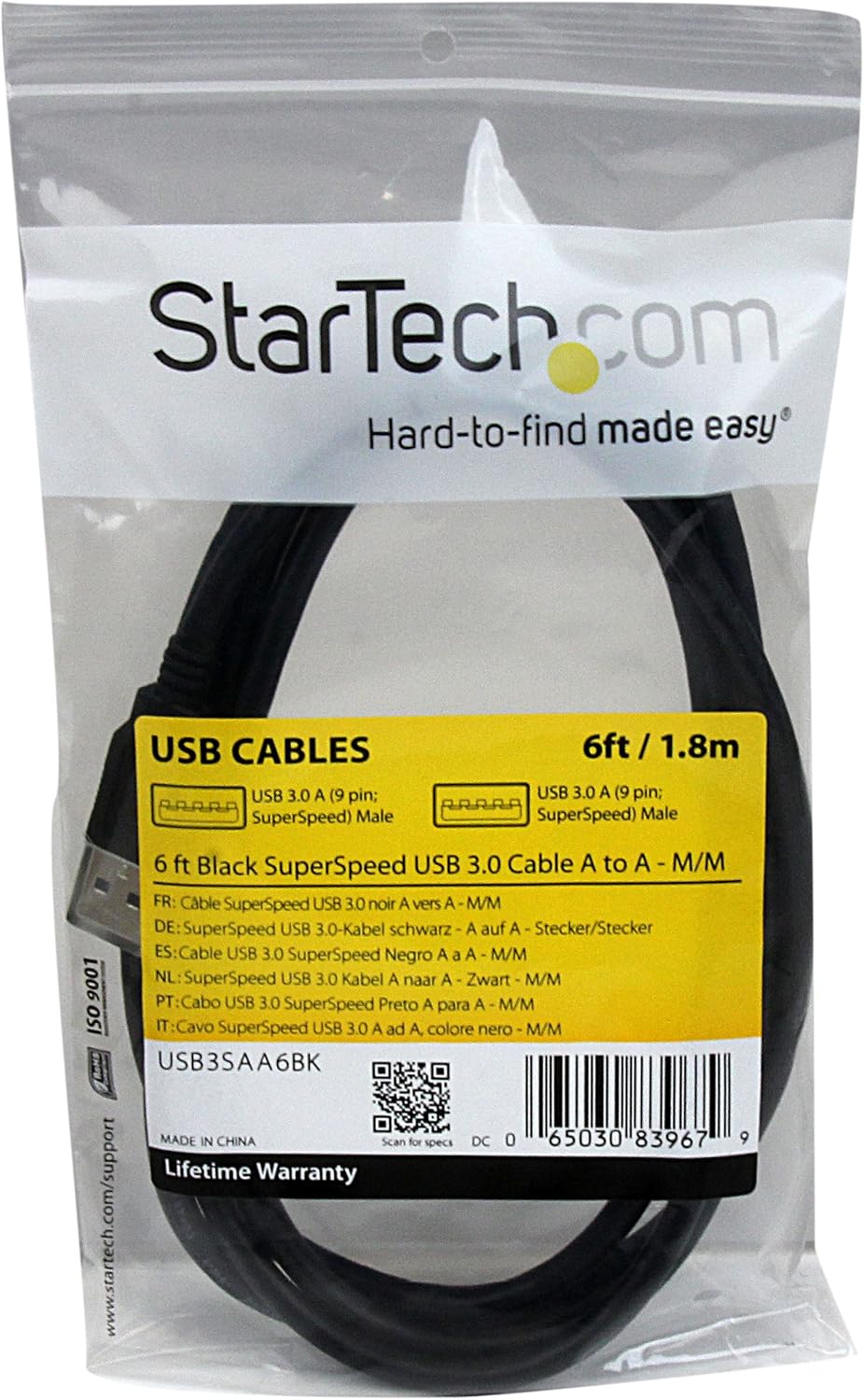 Thumbnail 2 de StarTech.com USB 3.0 A-to-A Cable 6 ft