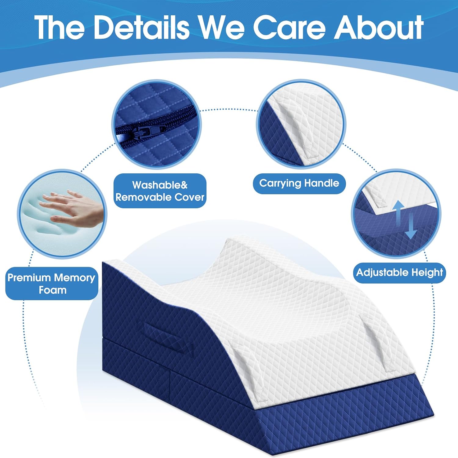 Detalle de TranquilRelax Leg Elevation Pillow, Memory Foam