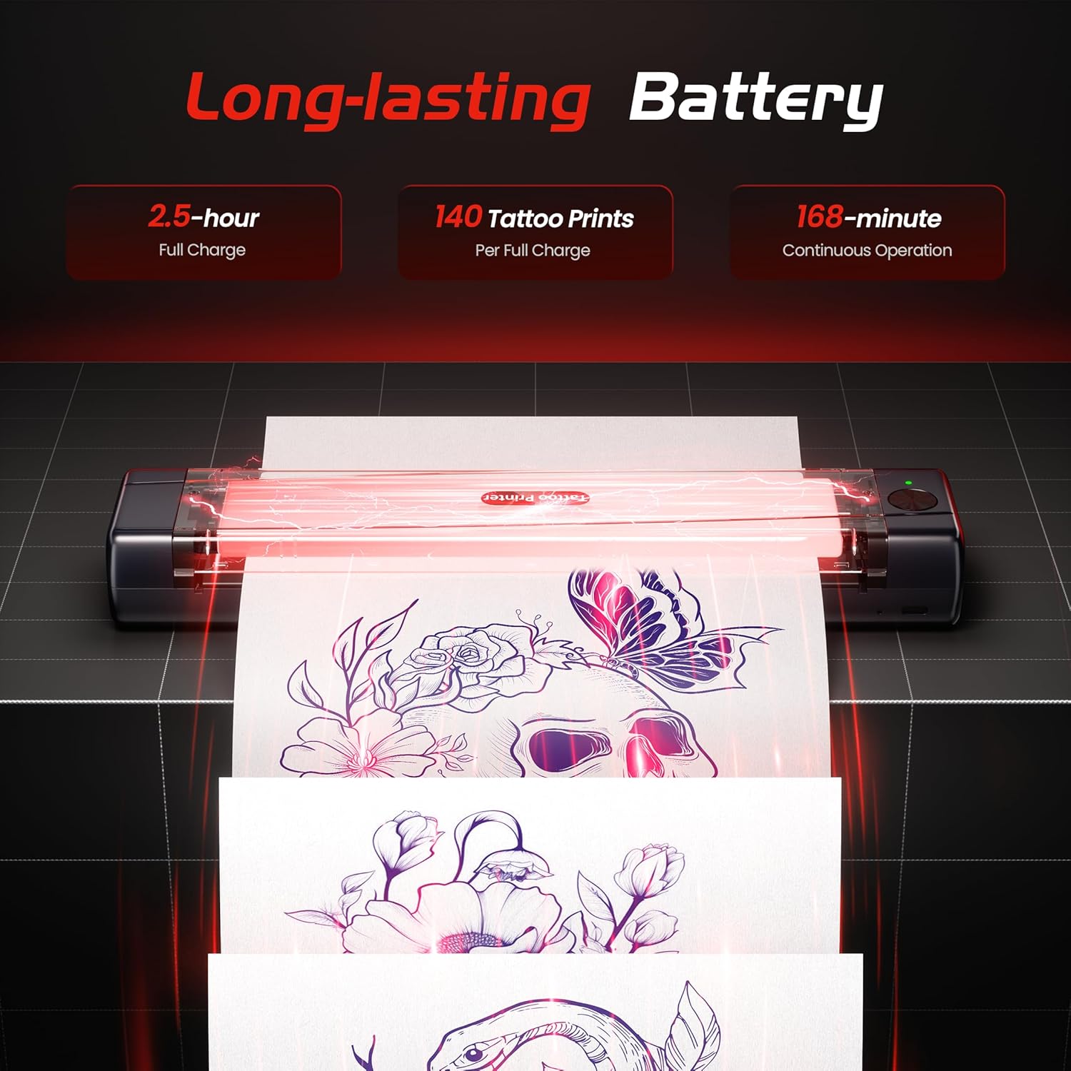 Thumbnail 6 de TATTMUSE Tattoo Printer with 100 Pcs Tattoo Disposables (A887) – Portable Stencil Printer for Artists & Beginners
