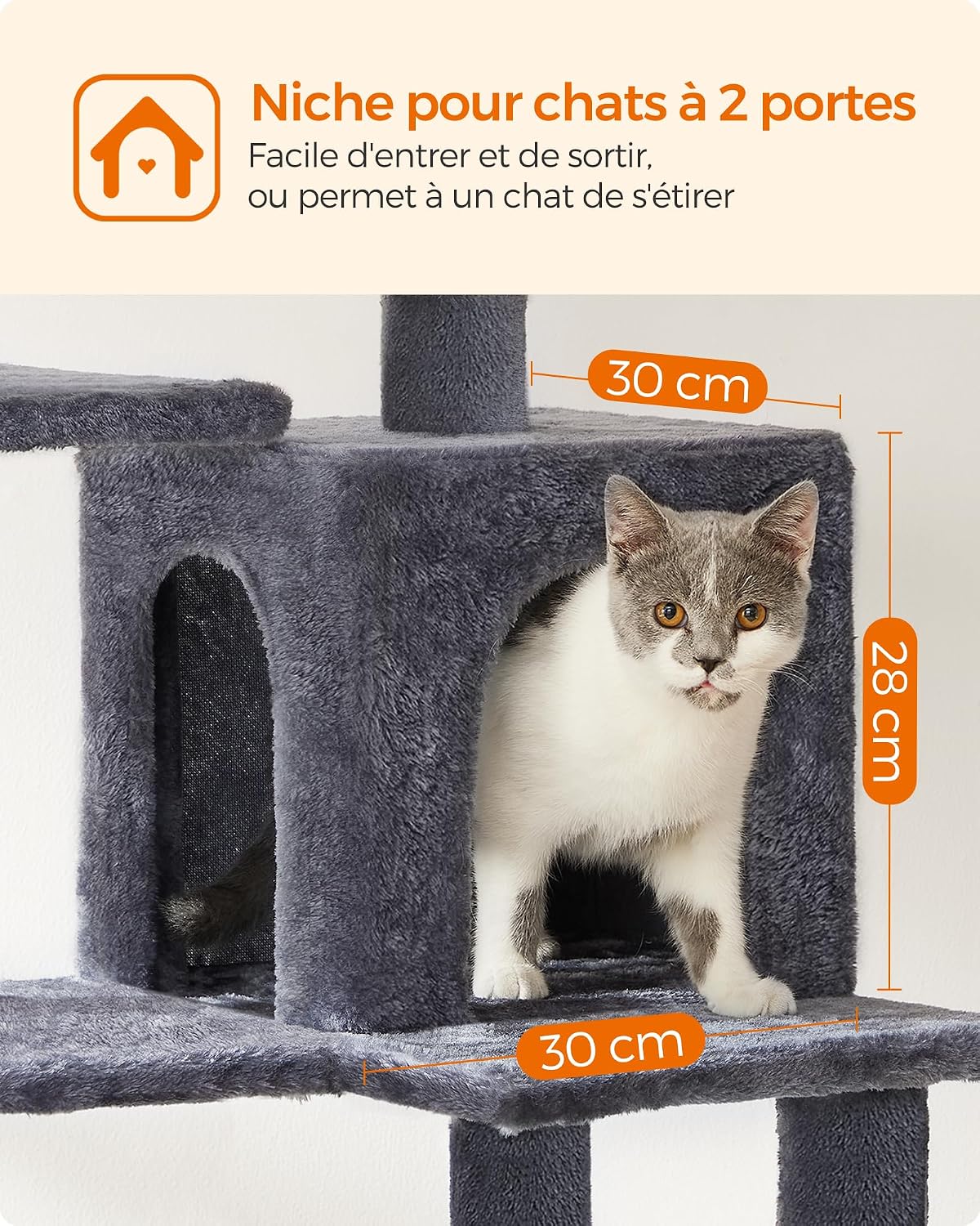 Thumbnail 4 de Feandrea Arbre à Chat 143 cm gris fumé