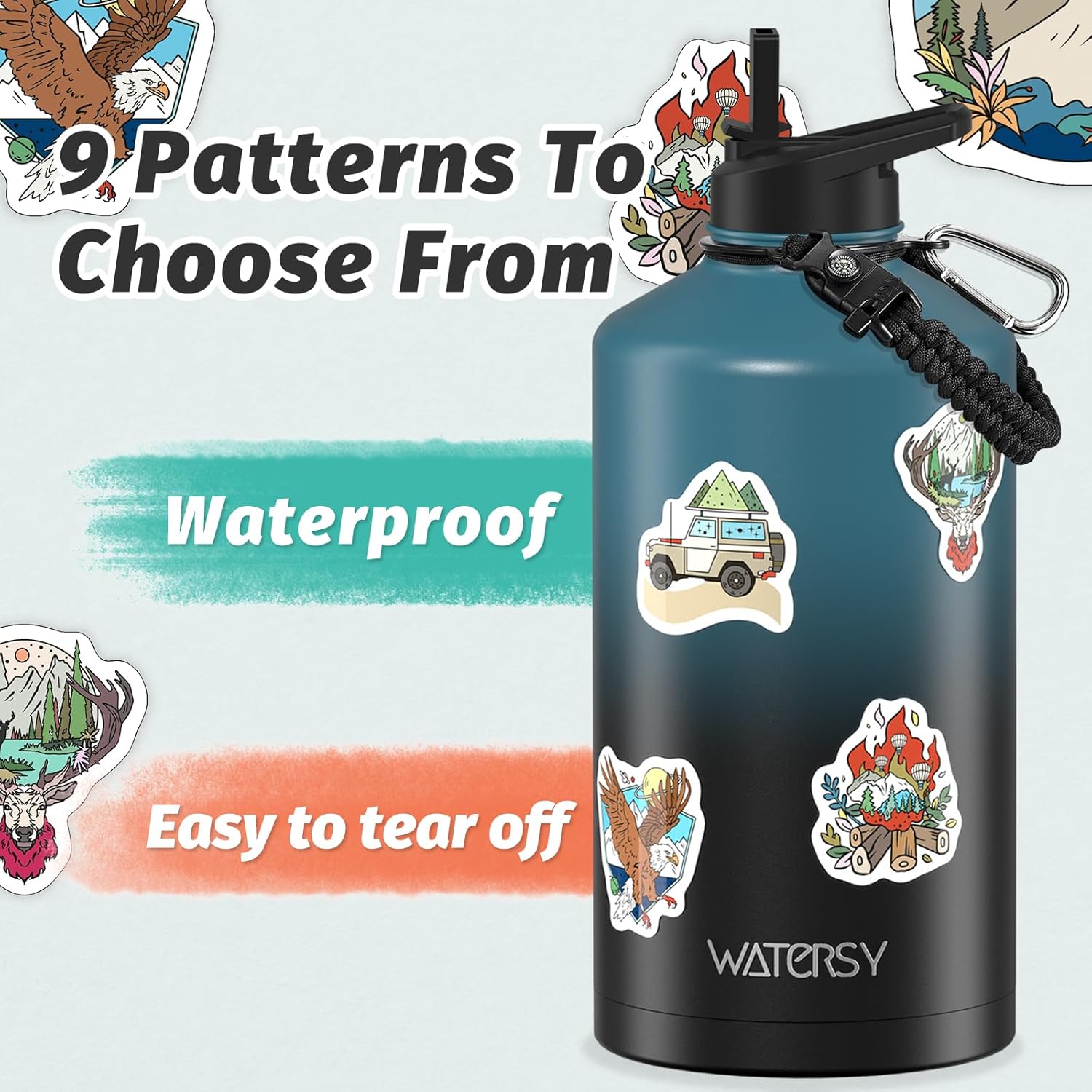 Thumbnail 3 de Watersy 128oz Insulated Water Bottle: BPA-Free, Leak-Proof 1 Gallon Jug with Straw Lid