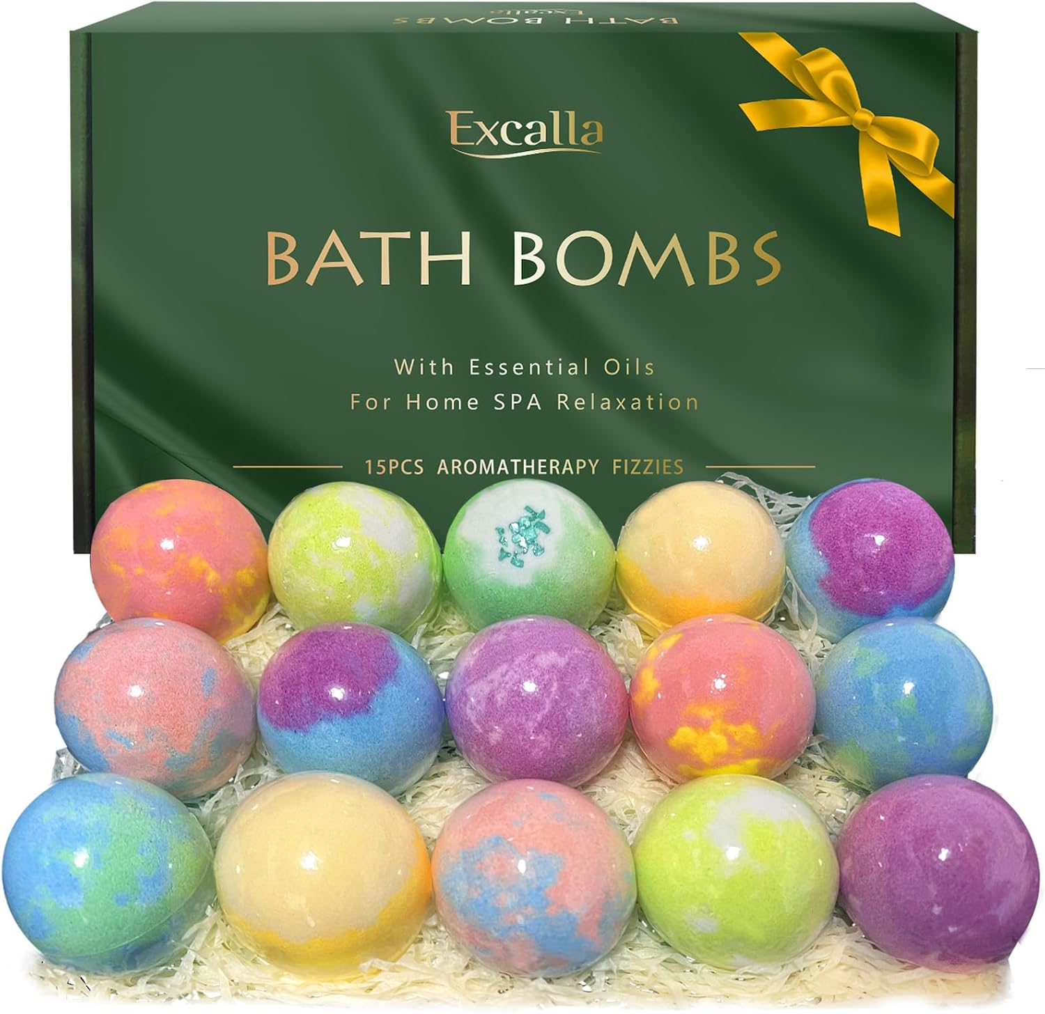 Detalle de Bath Bombs for Women Gift Set: 15 Handmade Bubble Bathbombs with Shea & Cocoa Butter