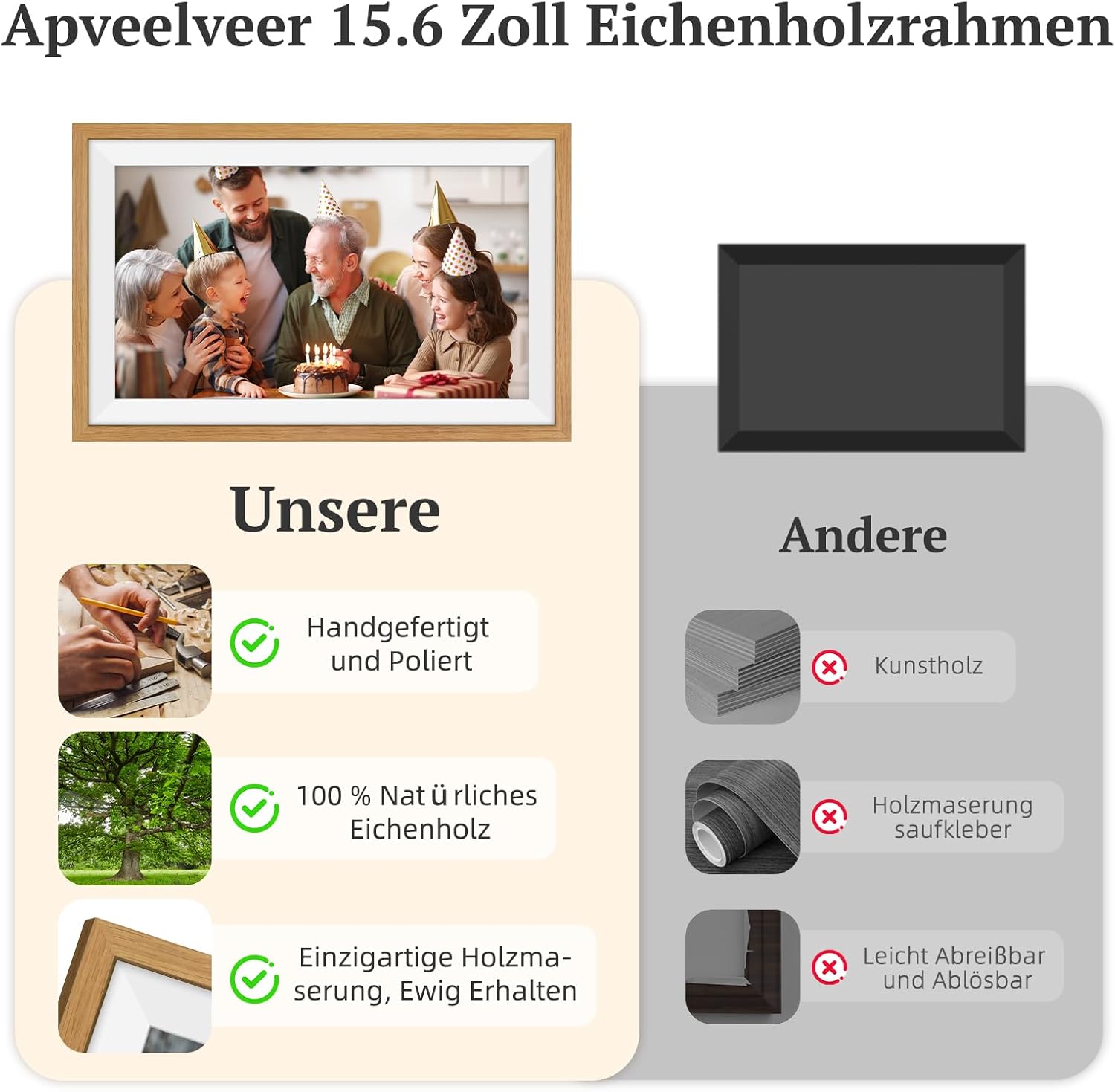 Thumbnail 2 de Frameo 15.6 Zoll Digitaler Bilderrahmen