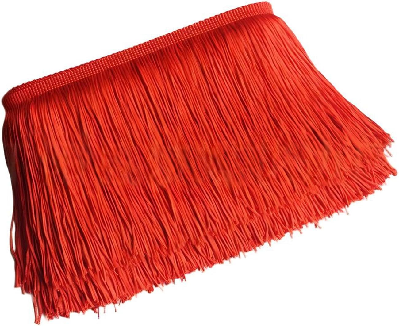 Thumbnail 5 de Aoktorkit Dark Red Fringe Tassel Trim (Polyester) – 10cm wide, 10m roll