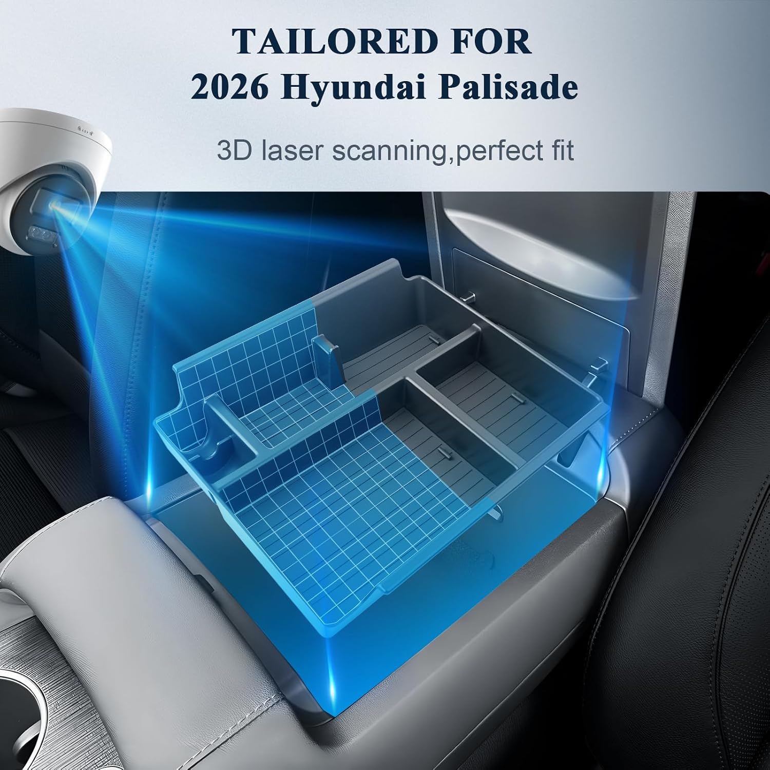Detalle de BIBIBO Hyundai Palisade Console Organizer 2026