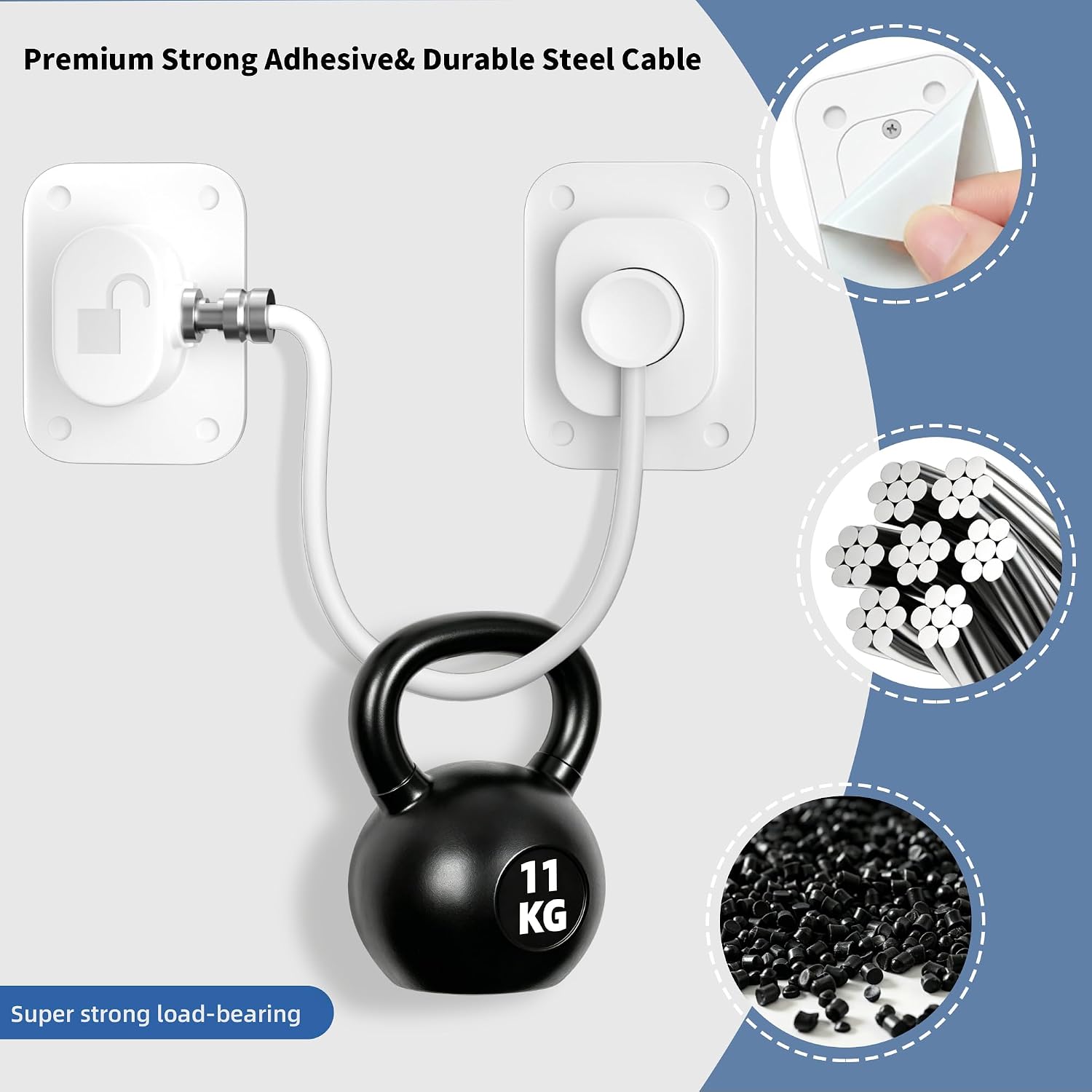 Detalle de RORMGO Magnetic Cabinet Lock, 2-Pack