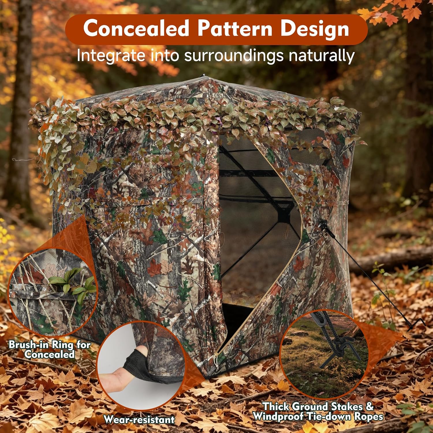 Thumbnail 6 de DUEYAGO 270S-ZP Hunting Blind, 270° View, 2–3 Person, Silent Sliding Windows
