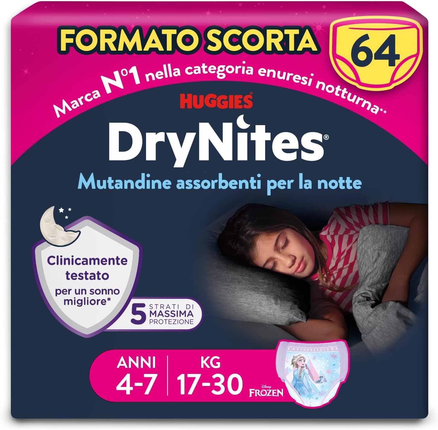 Detalle de Huggies DryNites Taglia M 64 mutandine assorbenti