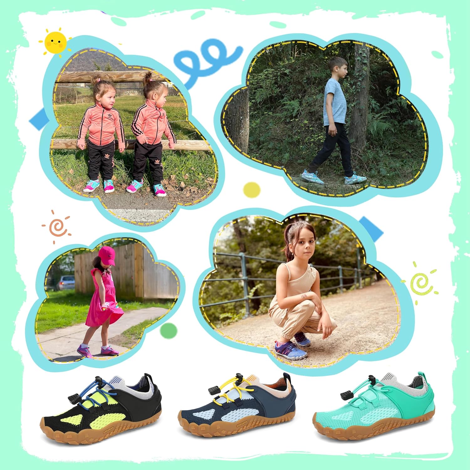 Thumbnail 6 de SAGUARO Barfußschuhe Kinder Outdoor – Barfußschuhe für Jungen und Mädchen, Gr. 24–36