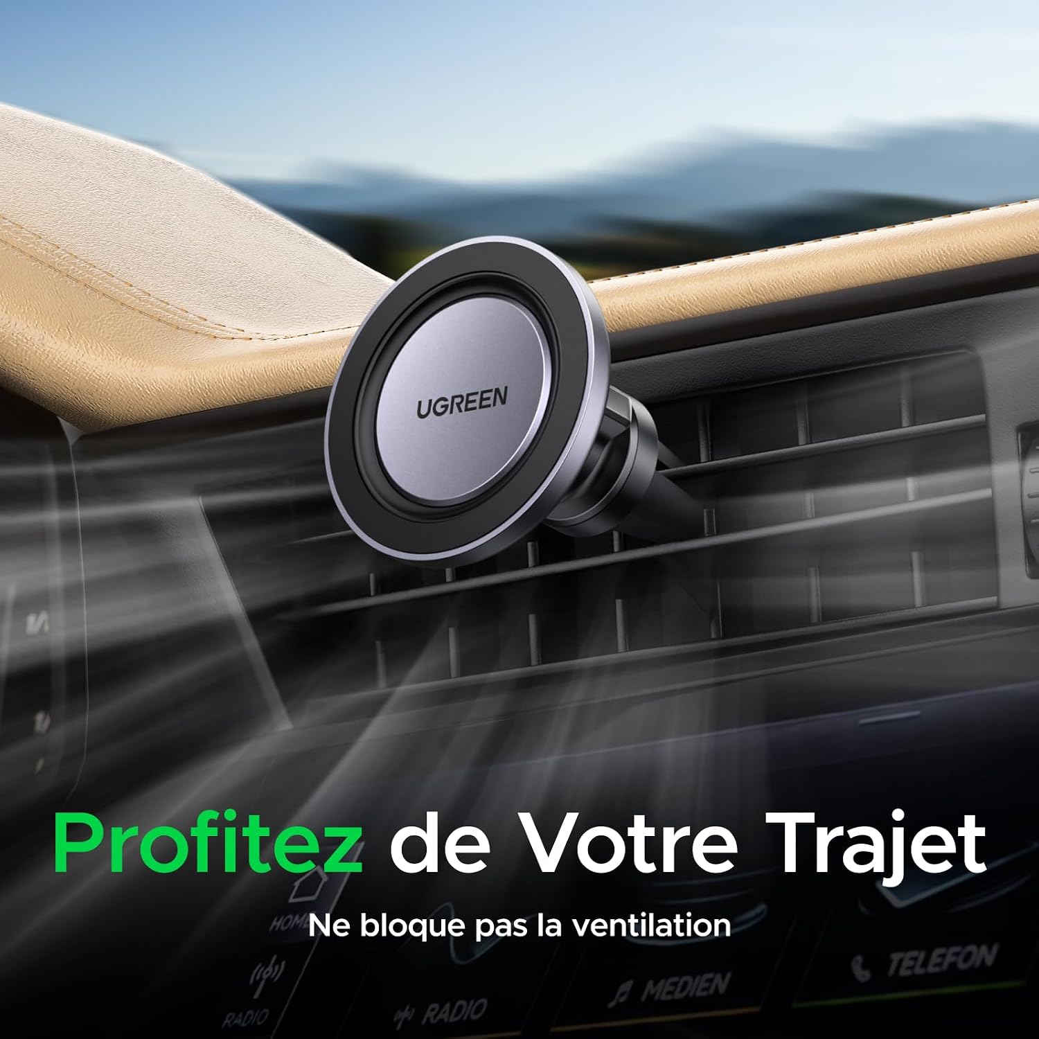Thumbnail 6 de UGREEN magnetische autotelefoonhouder voor ventilatierooster met MagSafe