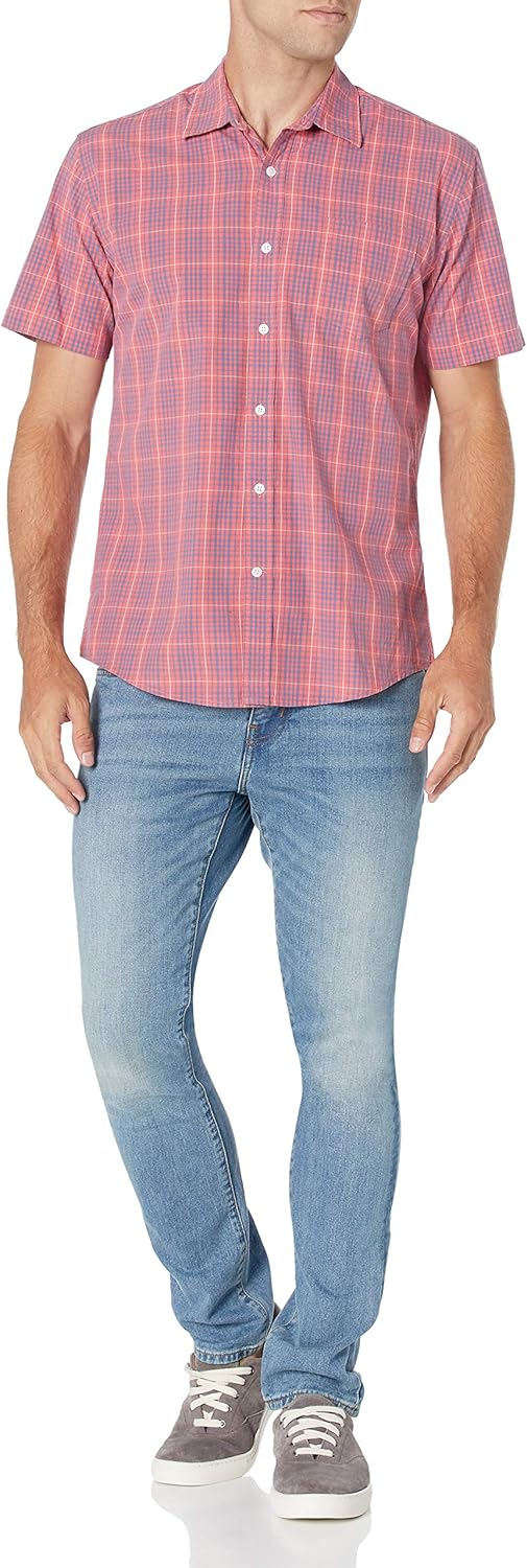Thumbnail 4 de Amazon Essentials Herren Kurzärmliges Hemd aus Popeline, Normale Passform