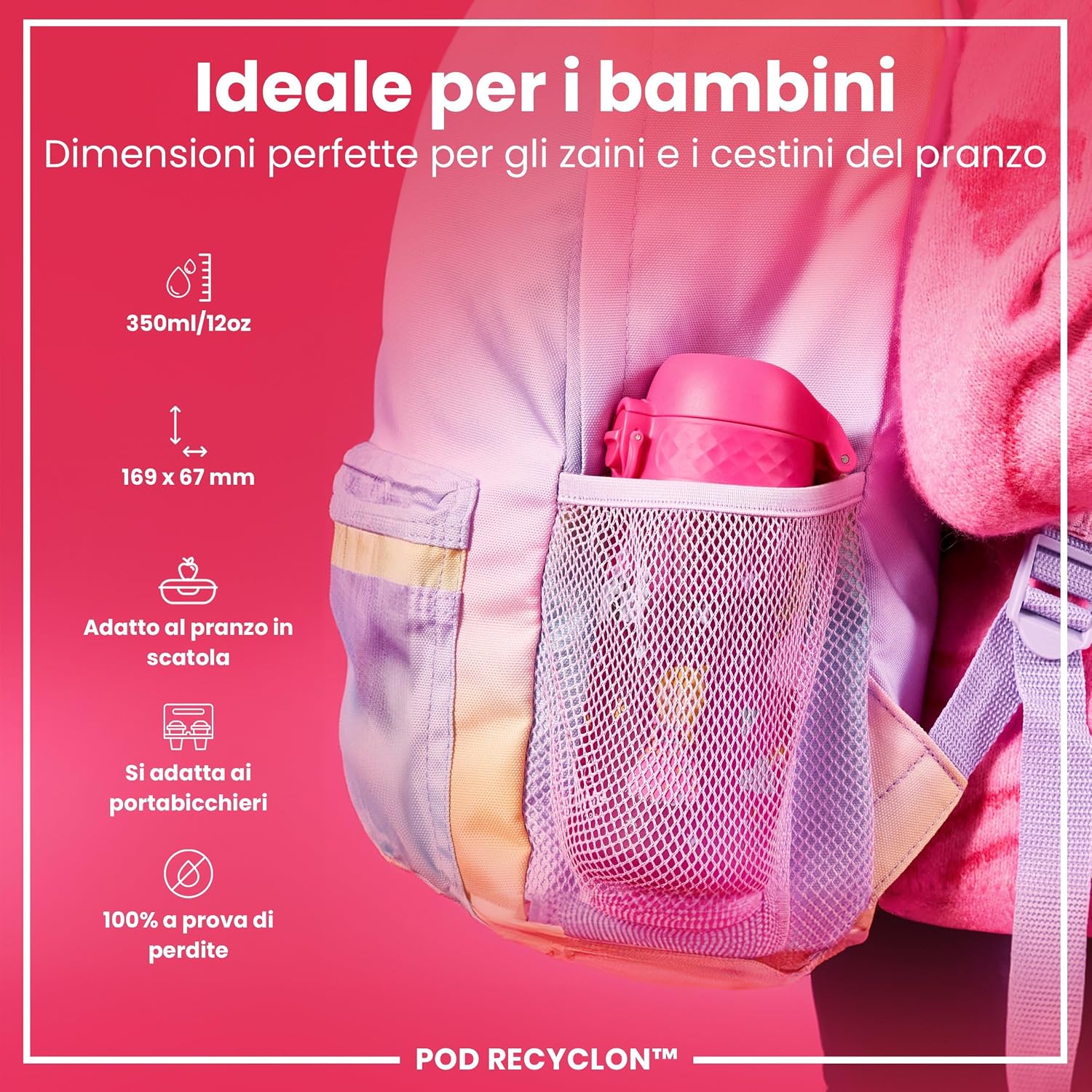 Detalle 2 de ion8 Borraccia per Bambini 350 ml 🥤