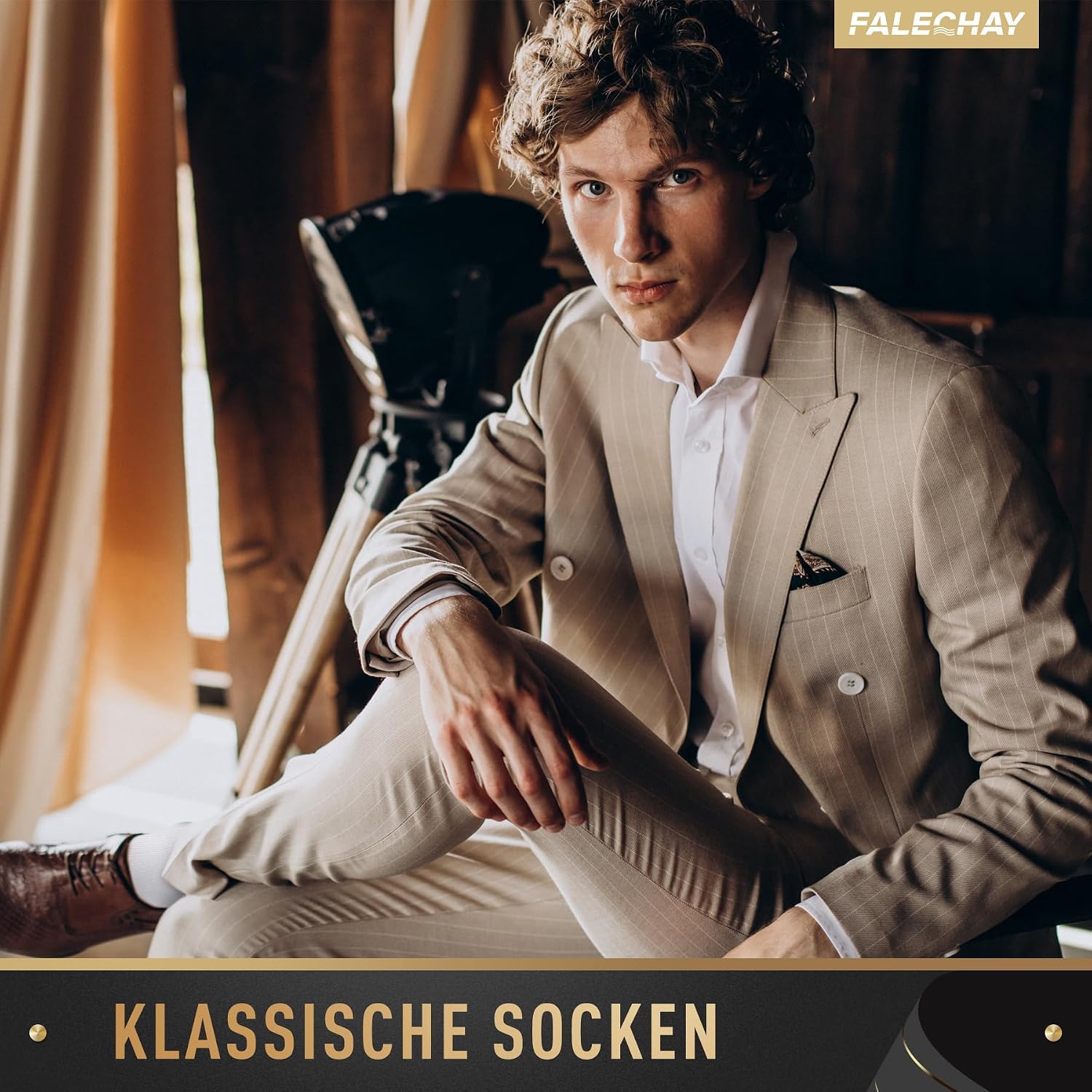 Detalle 2 de Falechay Herren Socken 12 Paar Sportsocken Classic Schwarz – Atmungsaktiv, Baumwolle