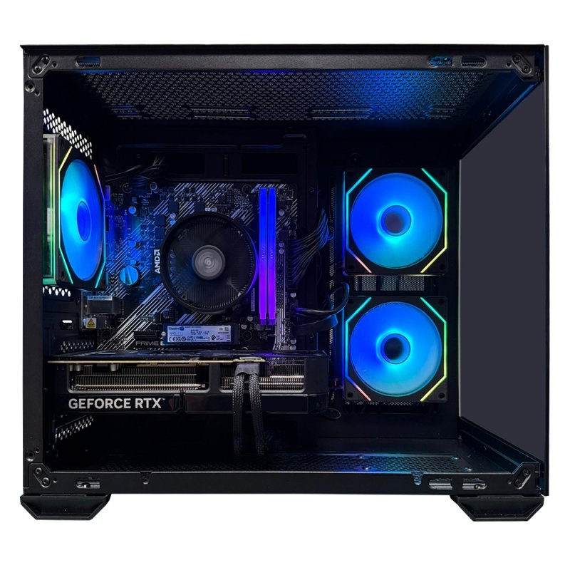 Detalle de PC Sobremesa IBUYPOWER Pack Fighter Warhero Lite: Ryzen 5 5500, 16 GB, 1 TB SSD + RX 9060 XT, Monitor 24" y accesorios