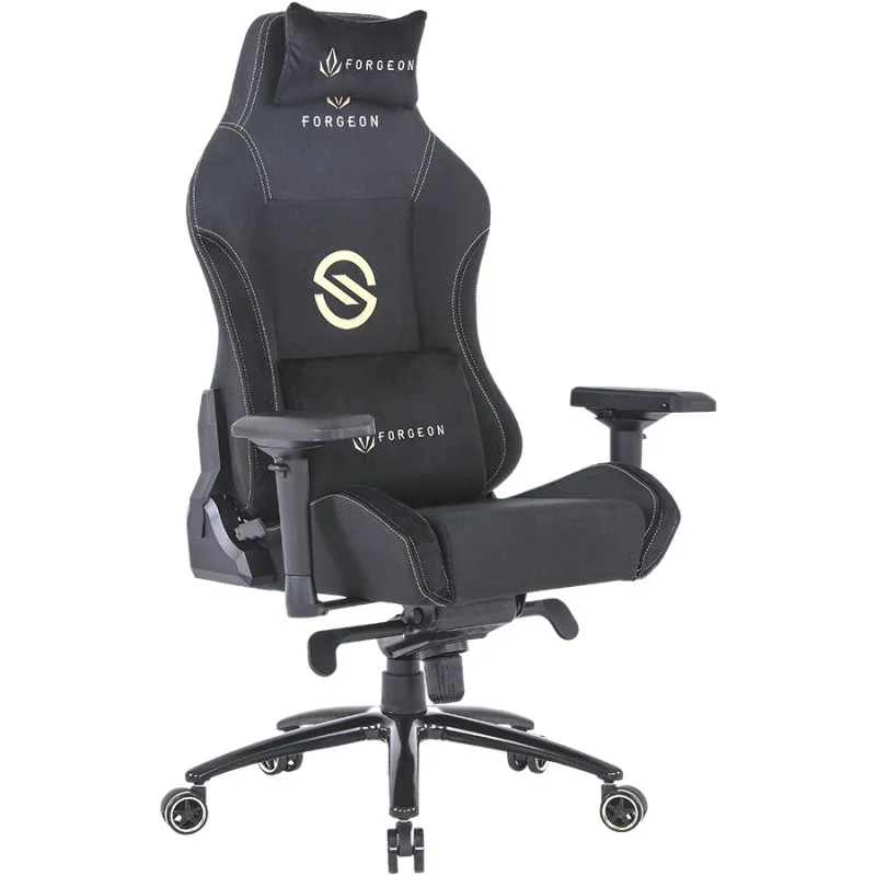 Thumbnail 1 de Forgeon Spica Fabric: Silla Gaming transpirable en negro con reposabrazos 4D y memory foam